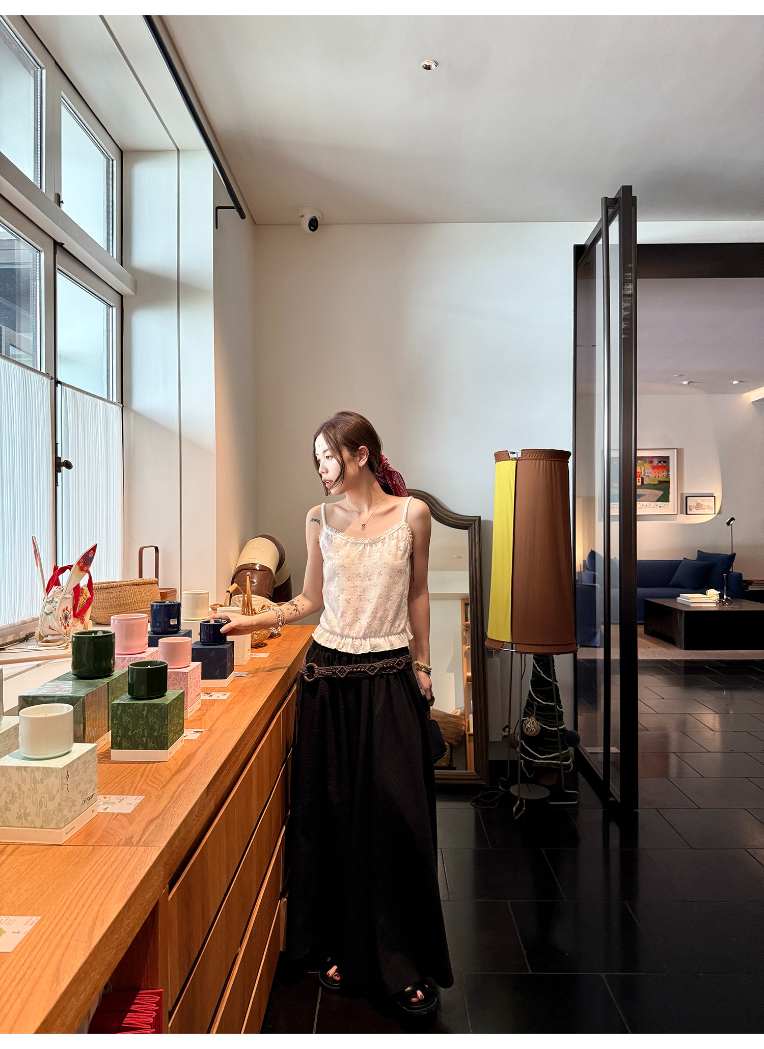 LelyMooch ニットカーデ＆レースキャミセット  LEM209