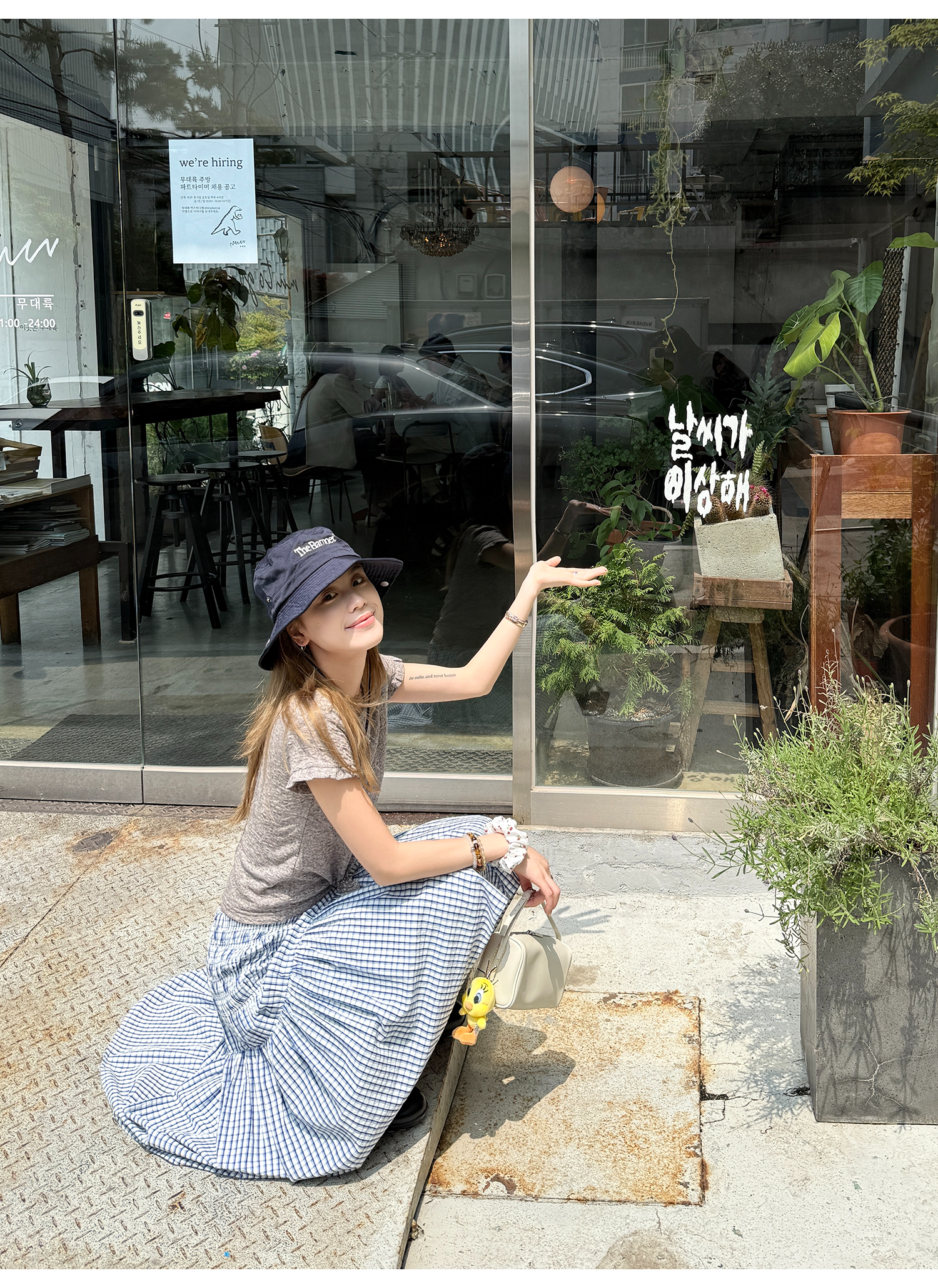 LelyMooch 2WAYギンガム スカート／チューブトップ  LEM176