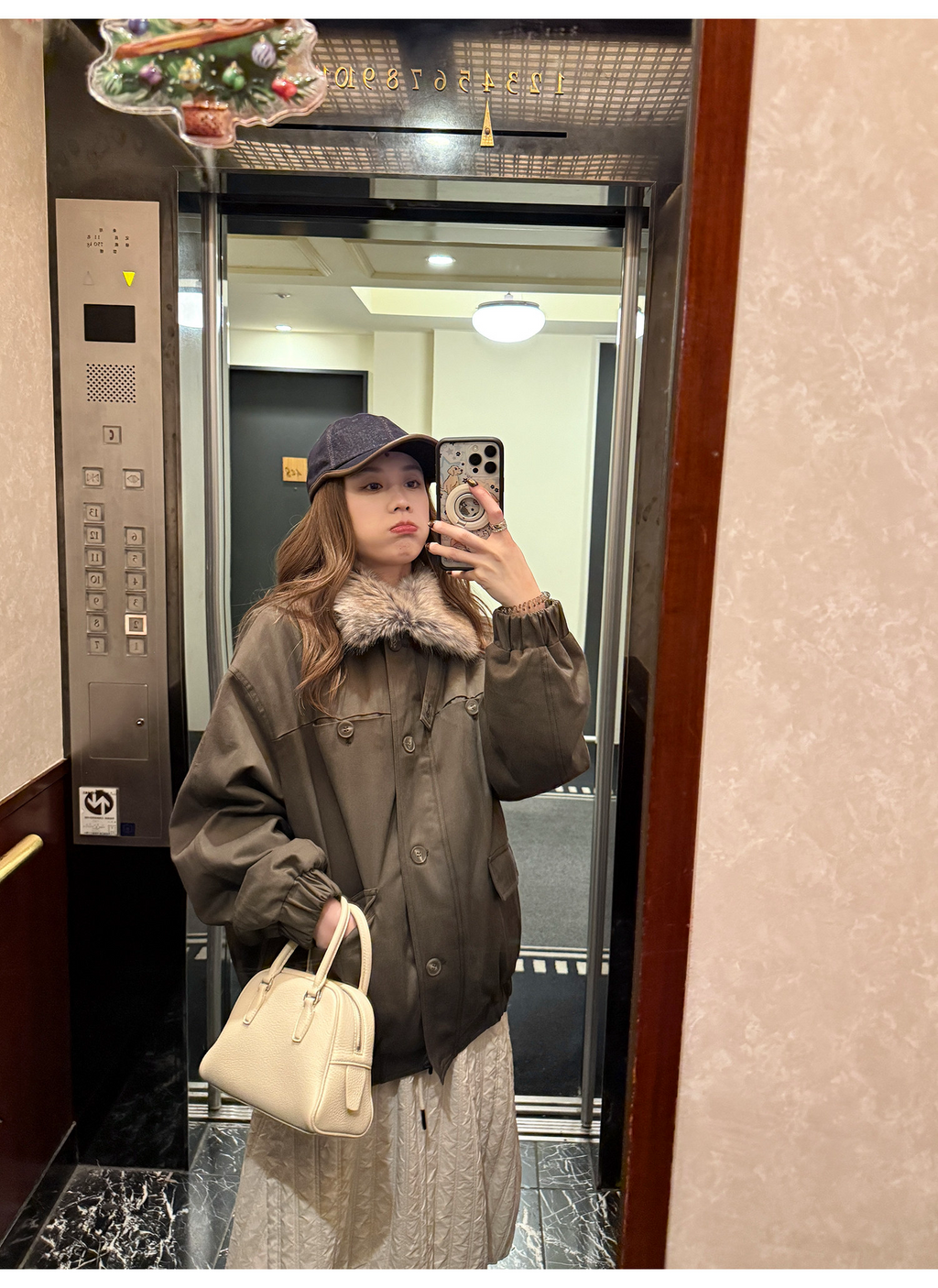 LelyMooch 2種類の襟を自由に切り替え・中綿ジャケット  LEM282