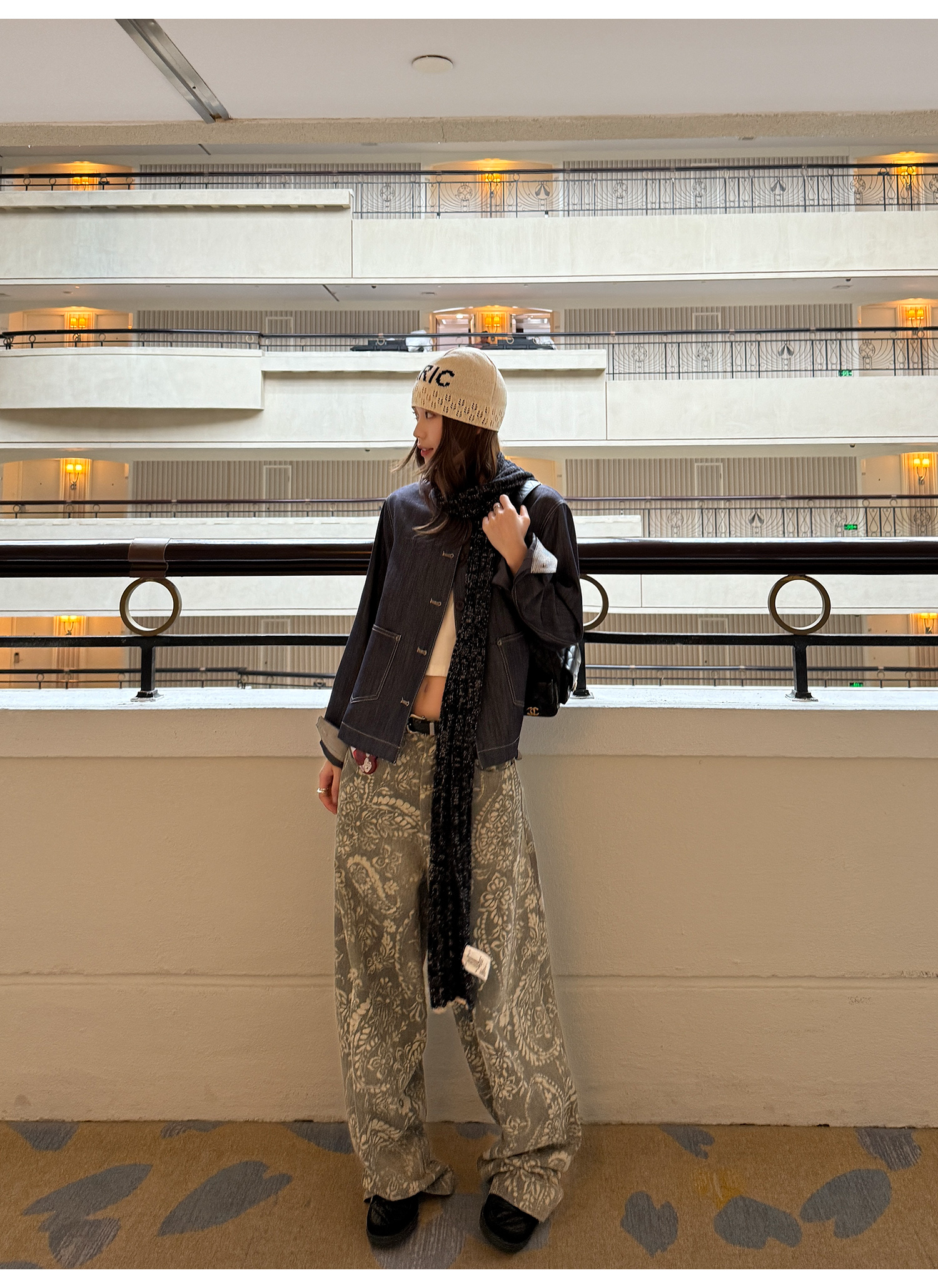 LelyMooch ペイズリー柄 ワイドパンツ  LEM221