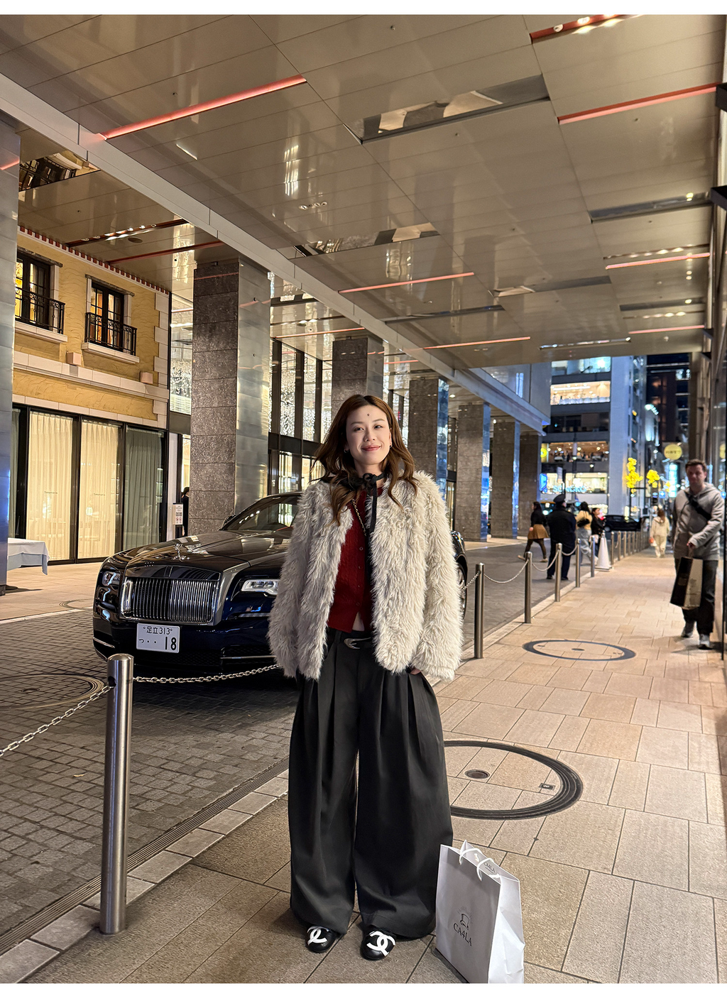 LelyMooch ロングパイル ノーカラー エコファー  LEM284