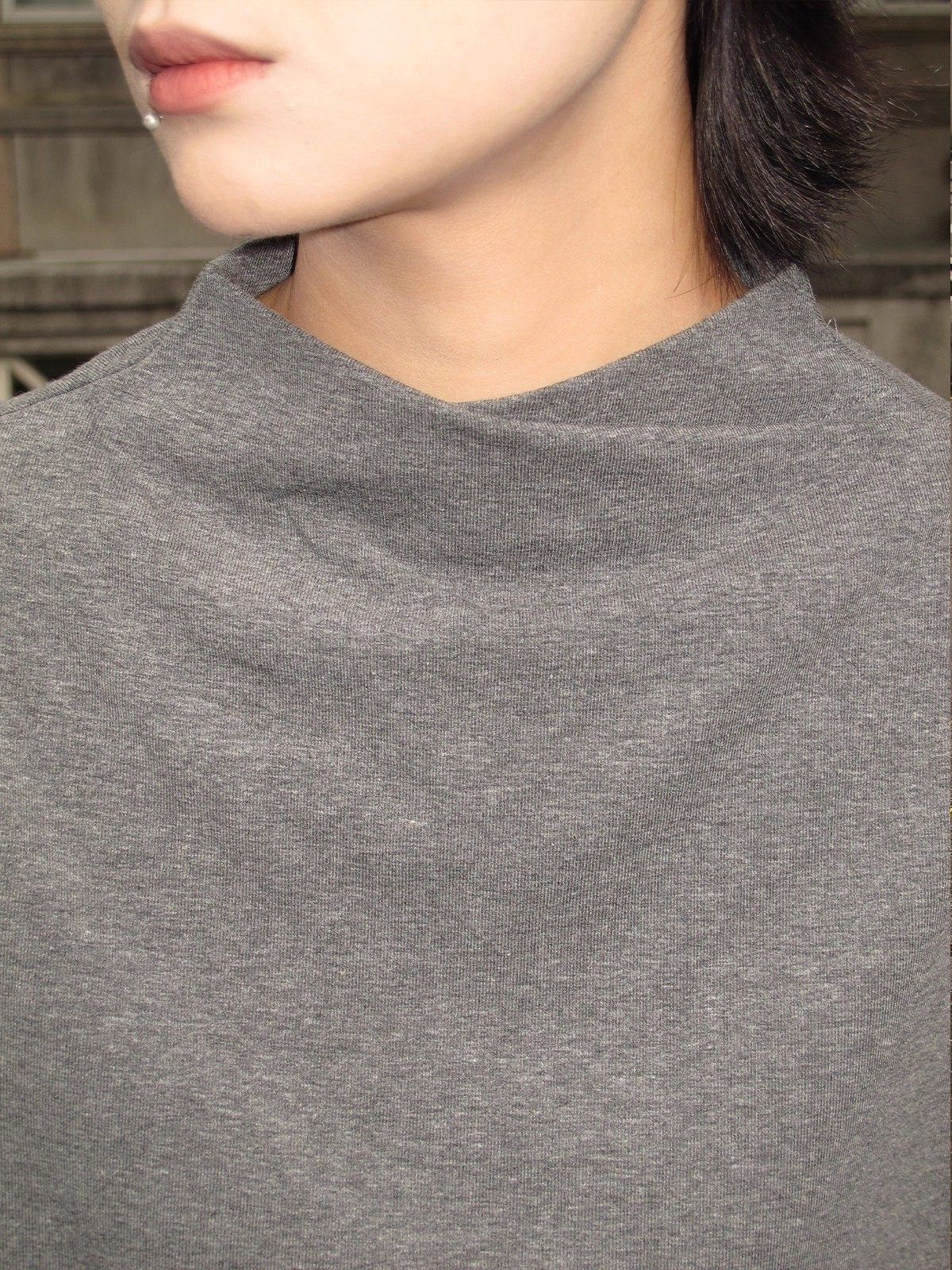 クロスモックネック ジャストショルダー 長袖カットソー  LOM038