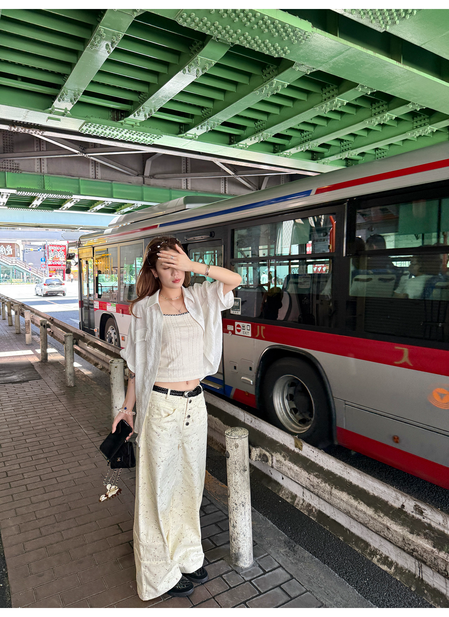 LelyMooch アート柄ルーズフィットパンツ  LEM183