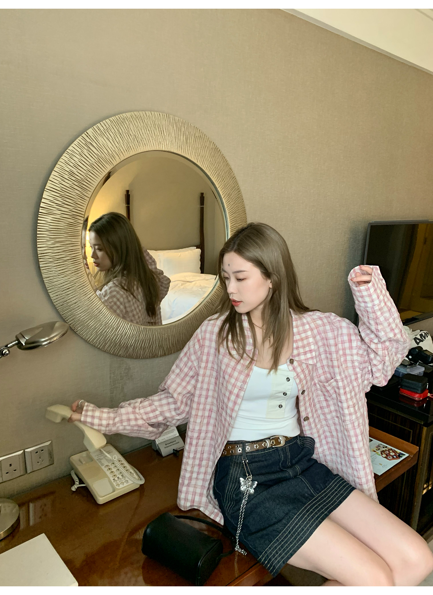 LelyMooch 春夏万能単品　Uネック タンクトップ  LEM122