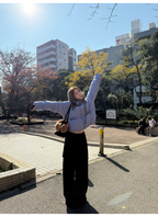 LelyMooch レイヤード風 ワイドパンツ  LEM283