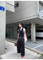 LelyMooch  ウォッシュコットン ワイドパンツ  LEM068