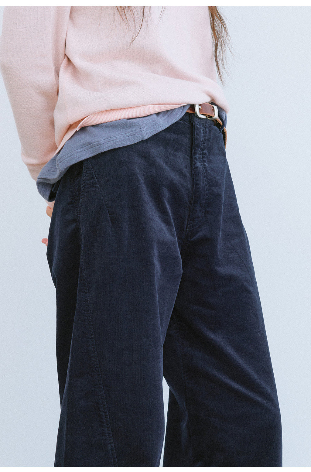 プレミアムコーデュロイ カーブパンツ  LOM109