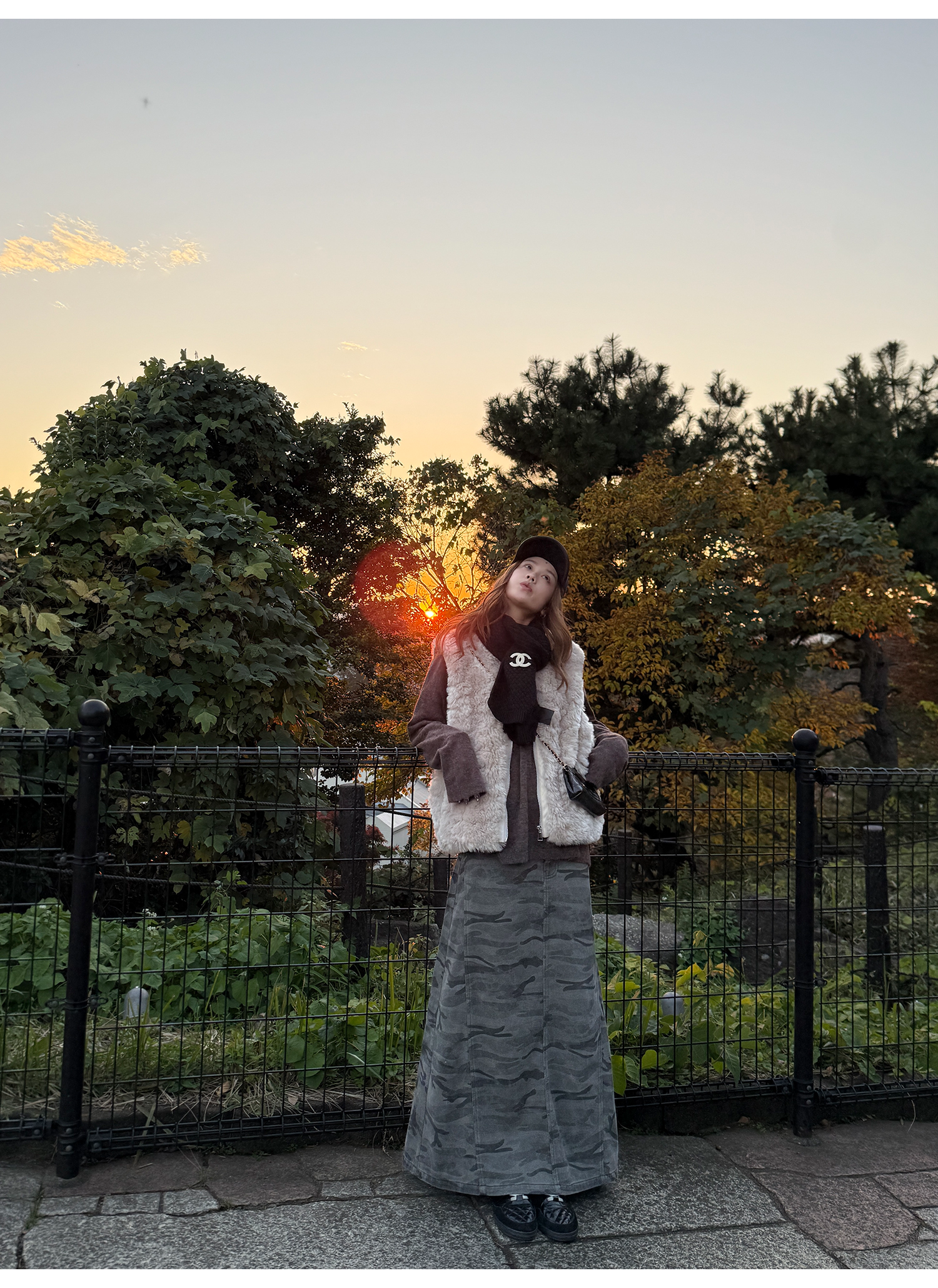 LelyMooch エコファー×ボア リバーシブルショートジレ  LEM279