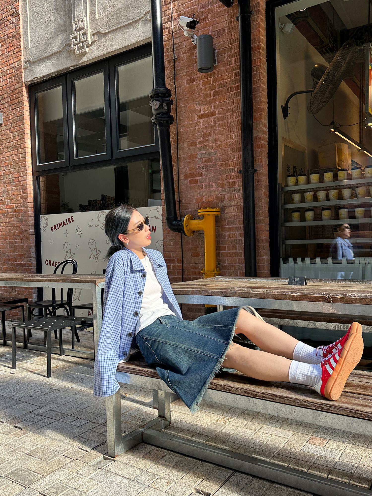 LelyMooch Blue Check Shirt Jacket LEM072