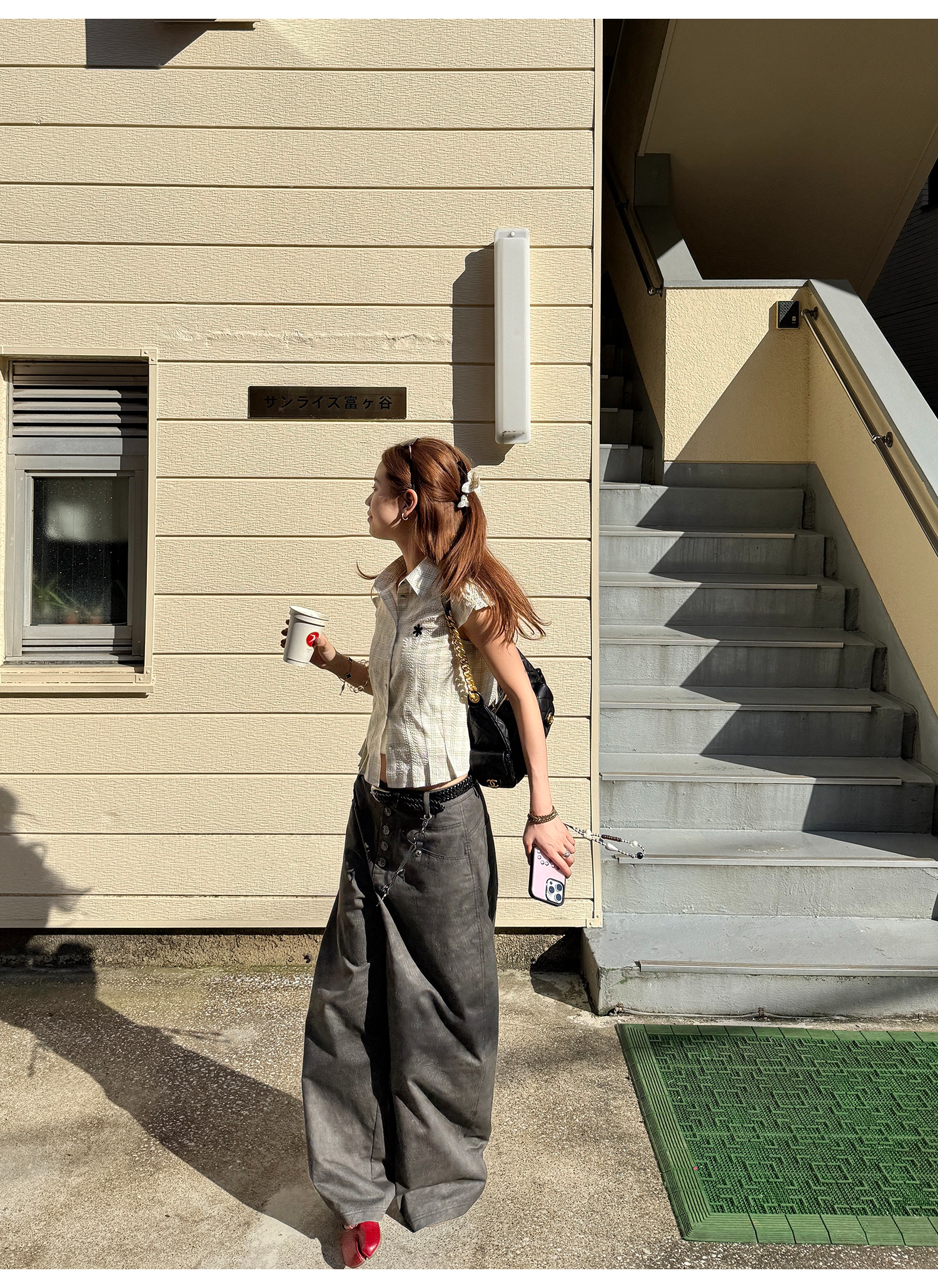 LelyMooch フリル袖ショートシャツ  LEM181