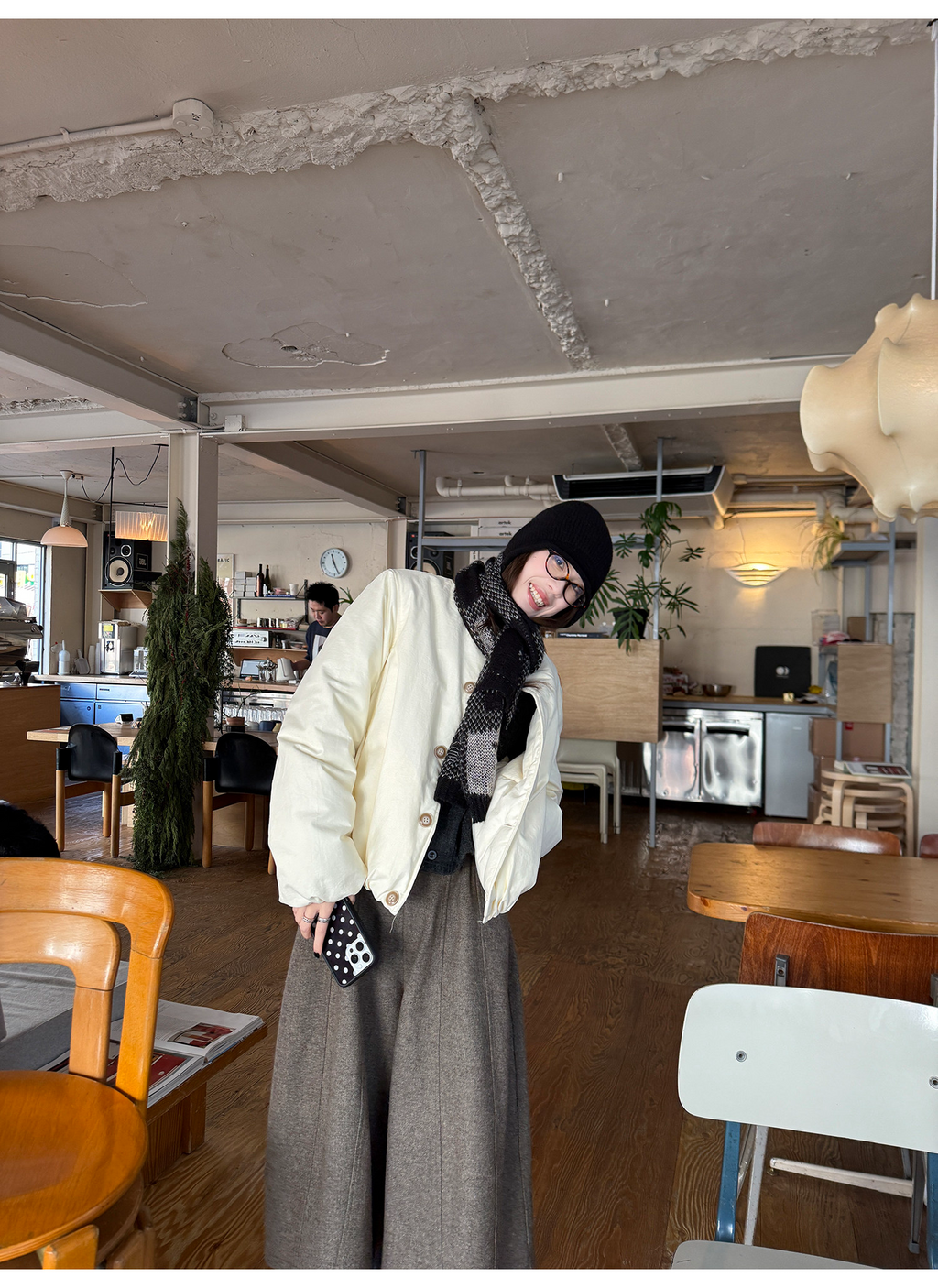 LelyMooch ブラウン系 ウール混 バルーンパンツ  LEM311