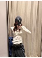 LelyMooch Henley Neck Wool Blend Inner Top LEM296 (3 Colors Available)