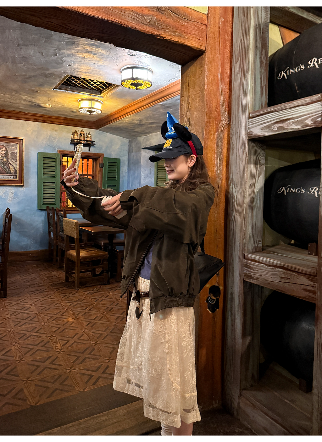 LelyMooch ハリ感レース×ドロストスカート  LEM239