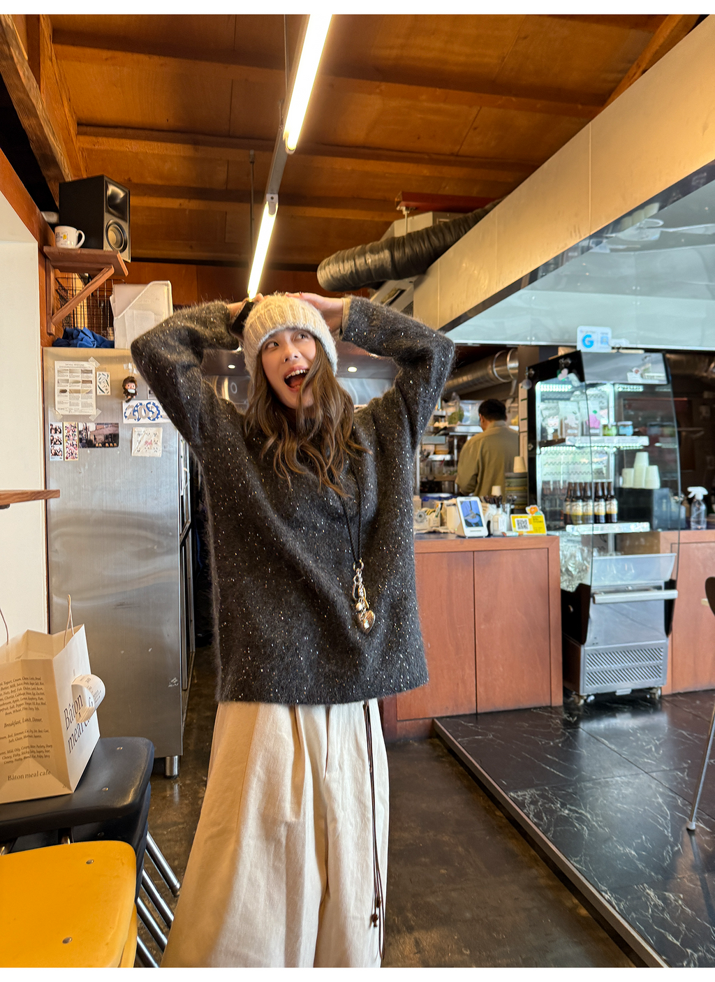 LelyMooch スパンコール入りカシミヤ混ニット  LEM267