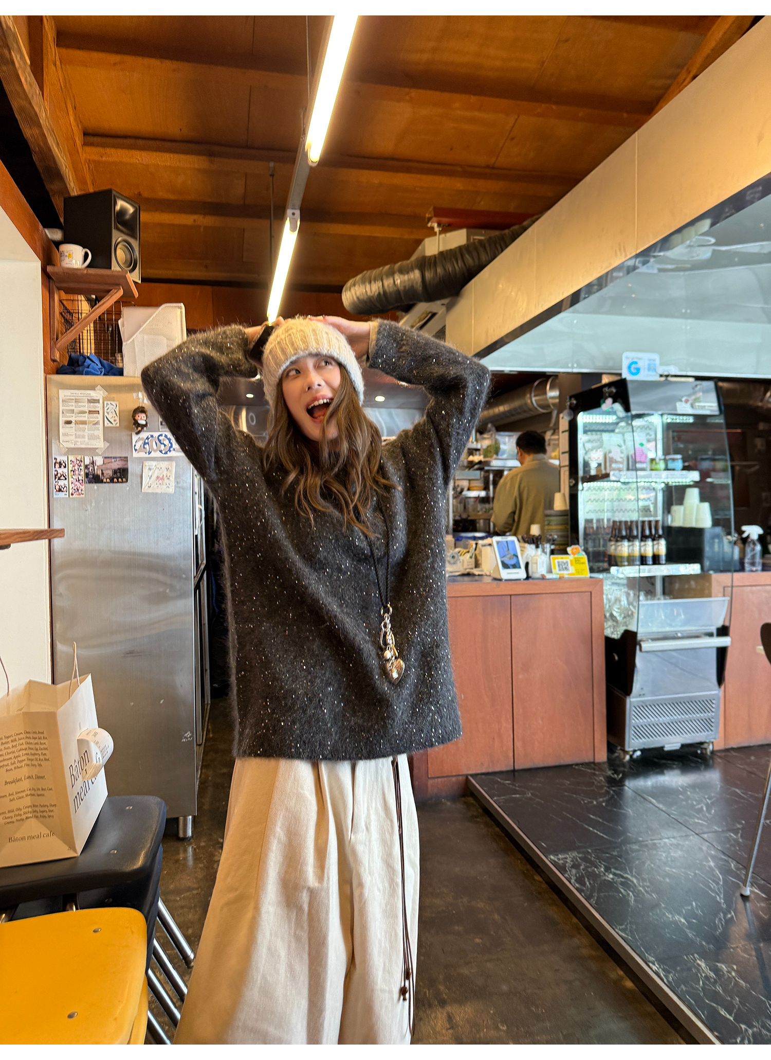 LelyMooch スパンコール入りカシミヤ混ニット  LEM267