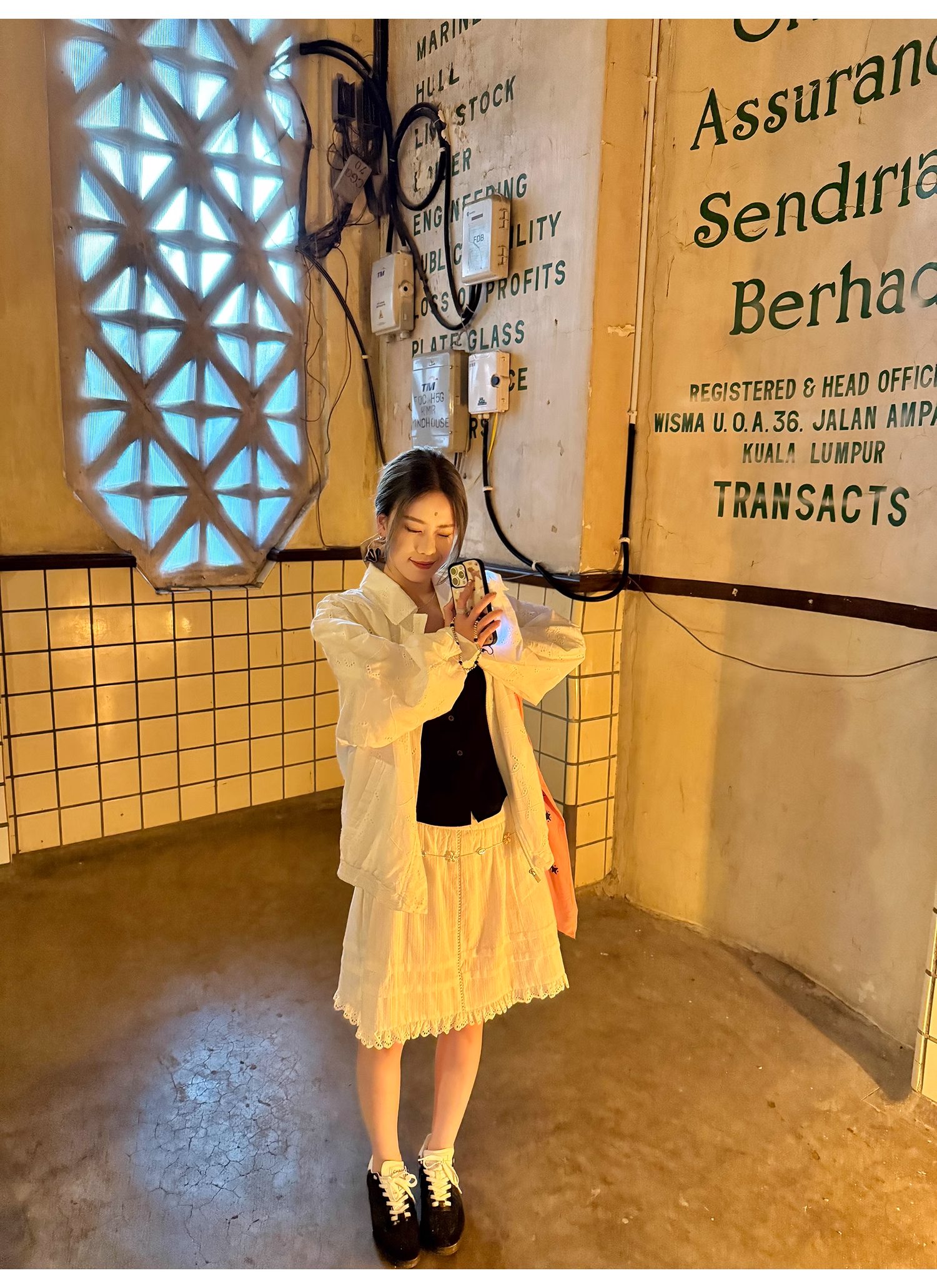 LelyMooch  白 スカート ミニ 透け防止  LEM105