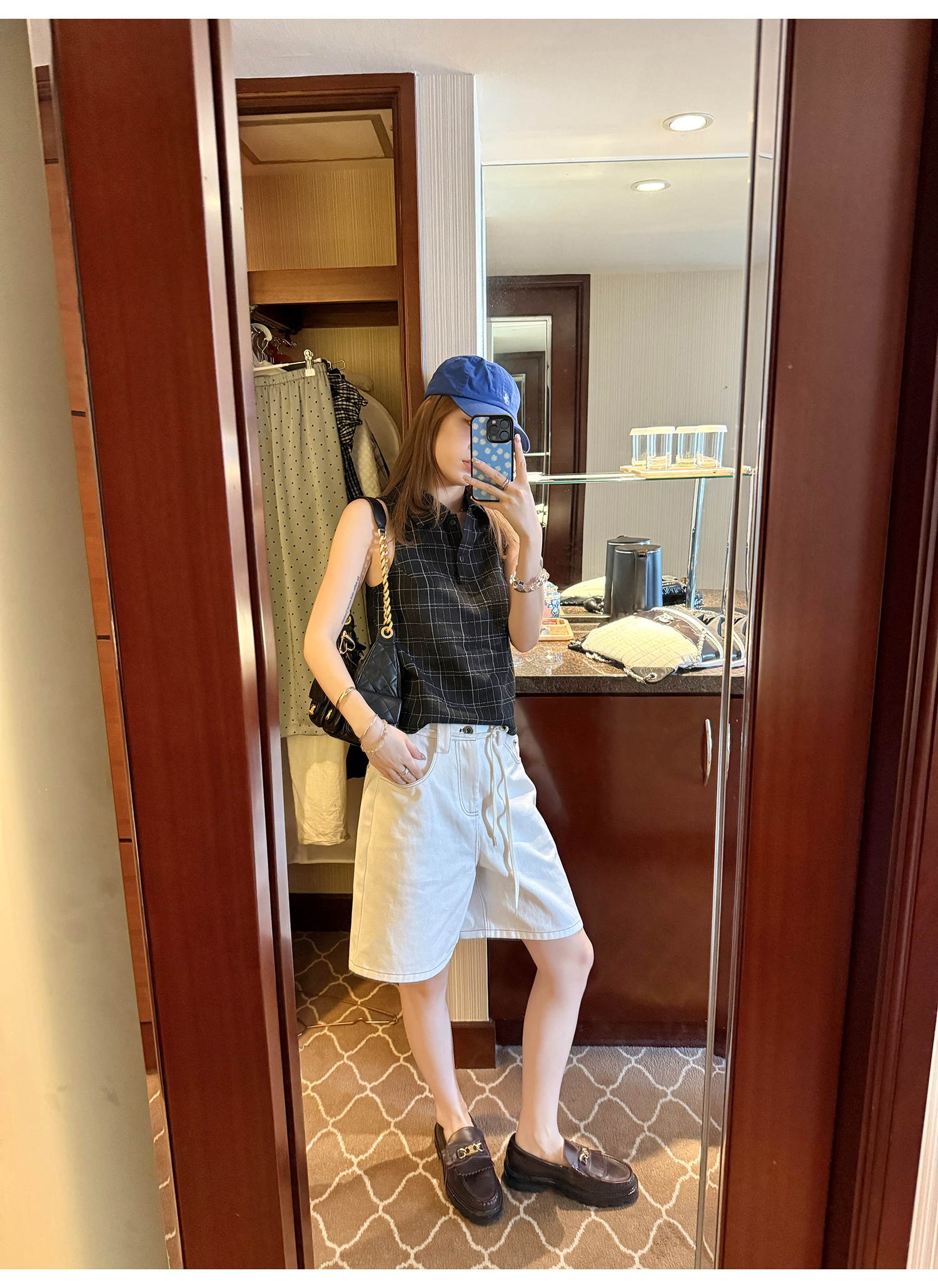 LelyMooch デニムパンツ5分丈｜2色展開  LEM199