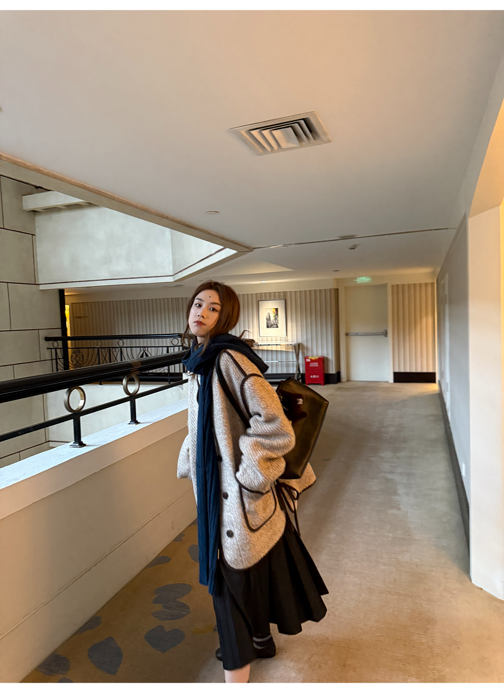 LelyMooch 配色パイピング ループウールジャケット　LEM278