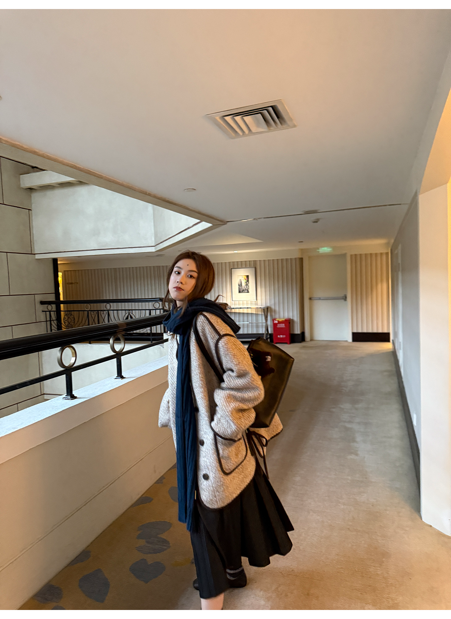 LelyMooch 配色パイピング ループウールジャケット　LEM278