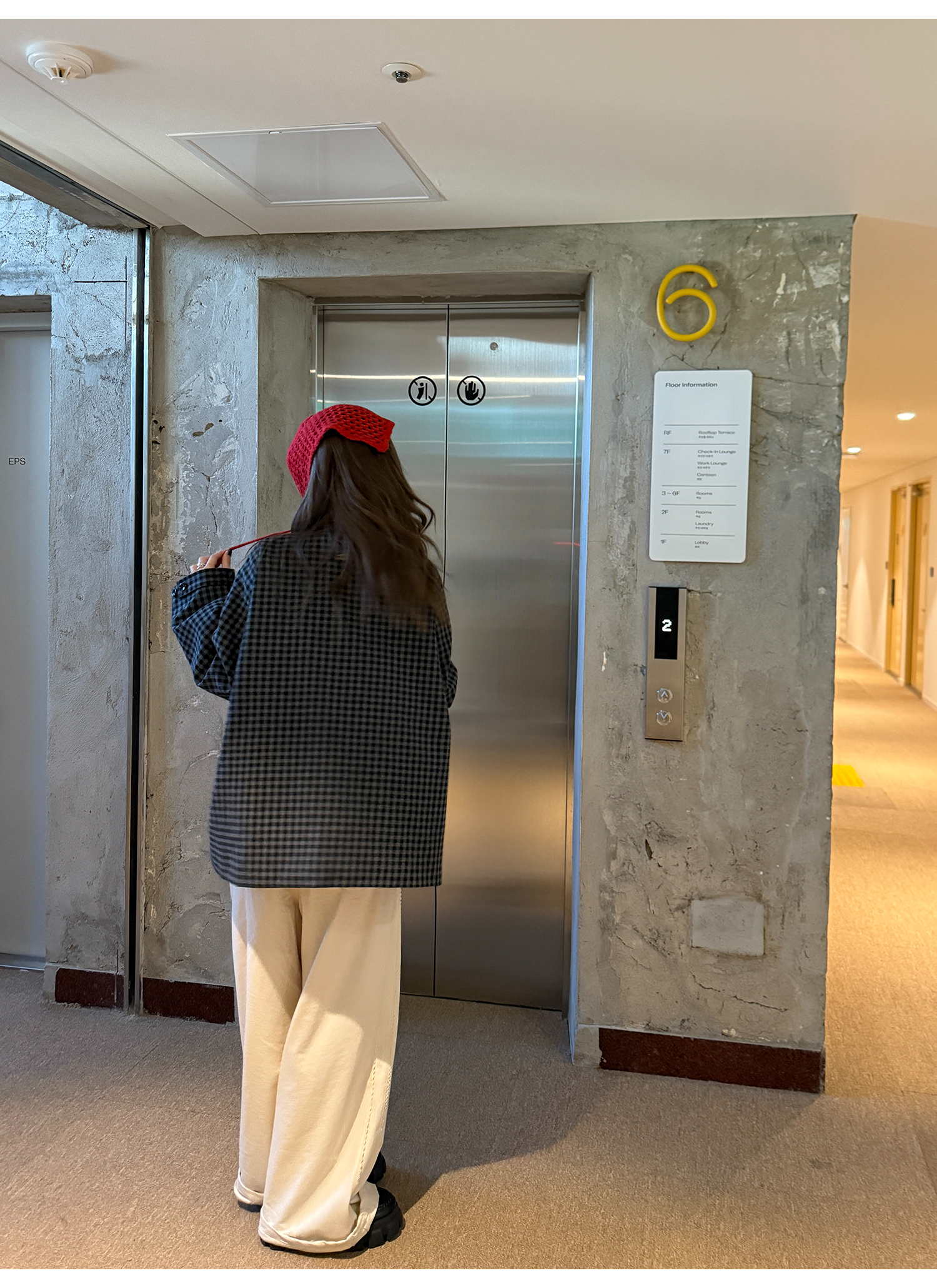 LelyMooch ブラックグレーチェックジャケット  LEM248