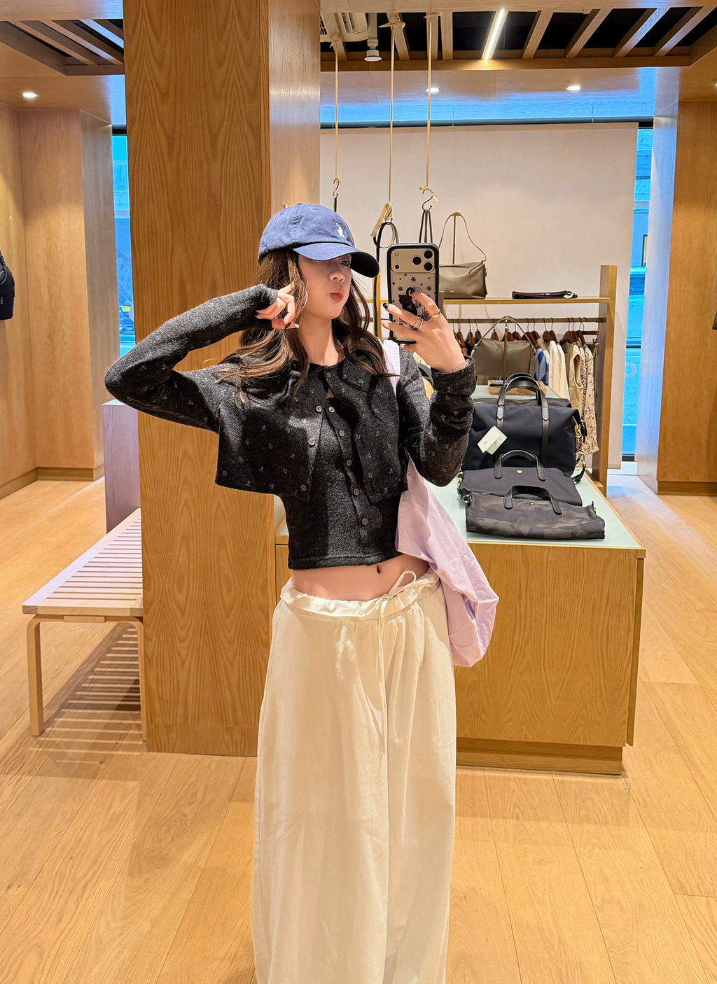 LelyMooch フリルウエスト バルーンワイドパンツ  LEM315