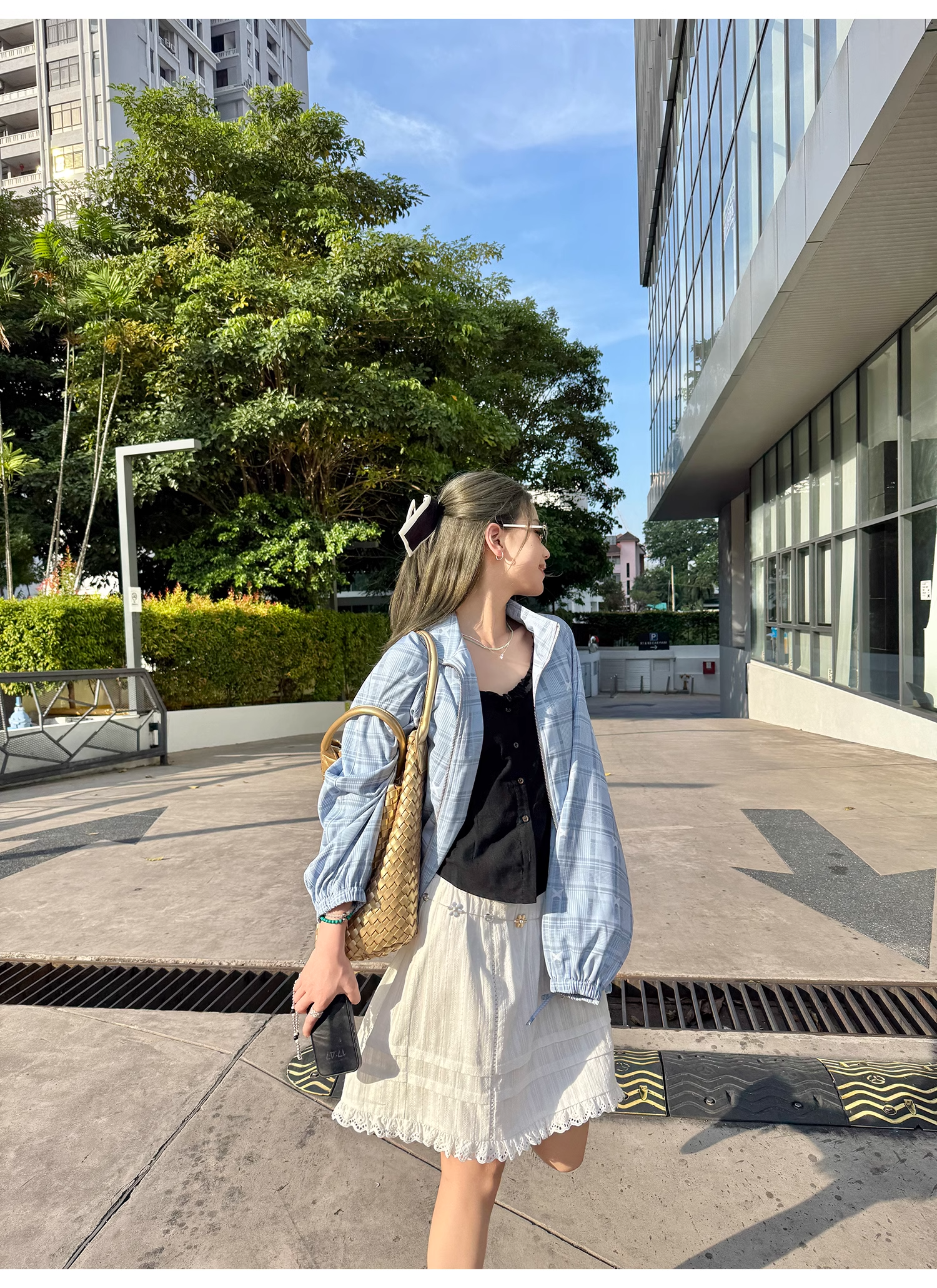 LelyMooch  白 スカート ミニ 透け防止  LEM105