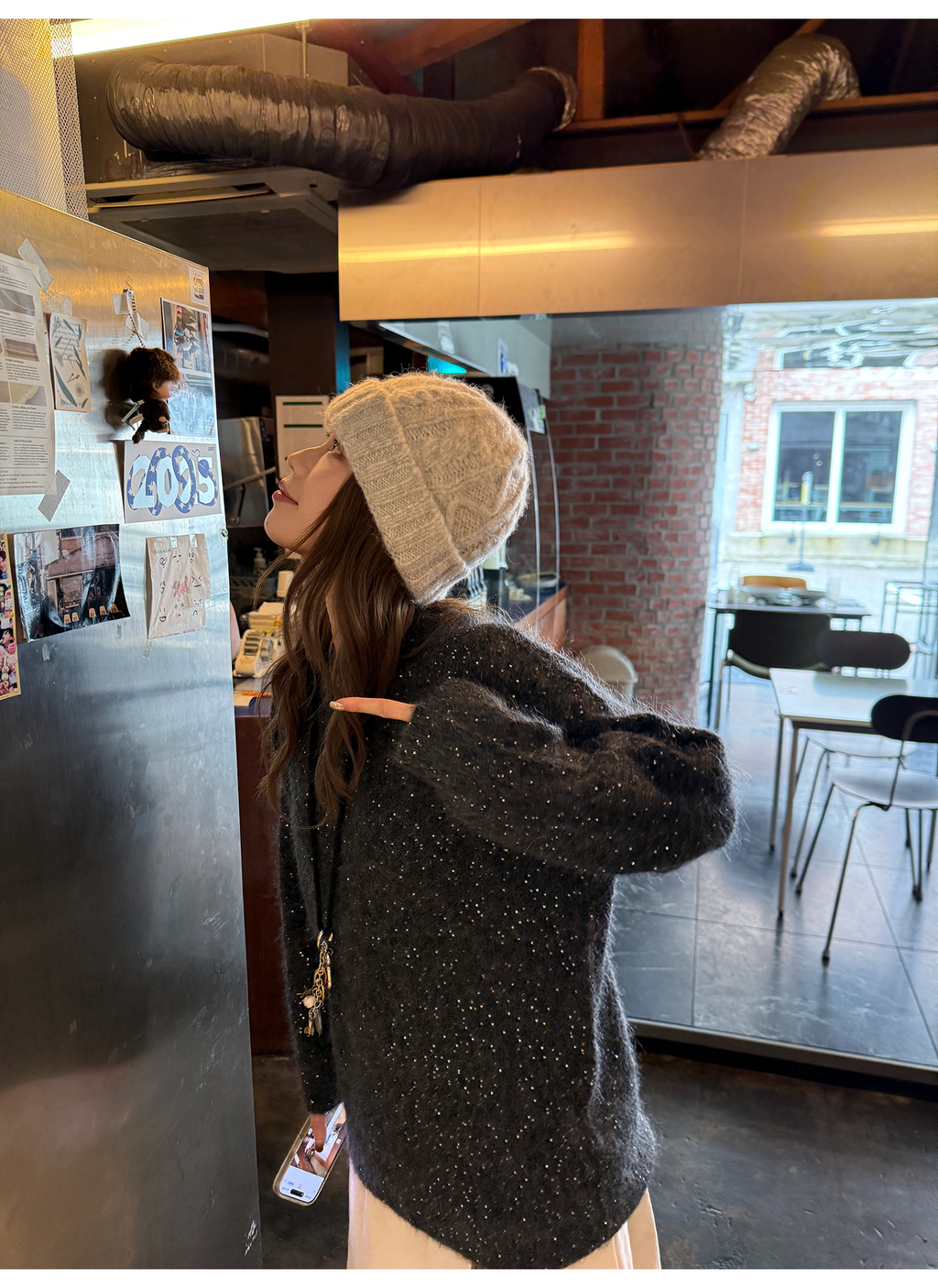 LelyMooch スパンコール入りカシミヤ混ニット  LEM267