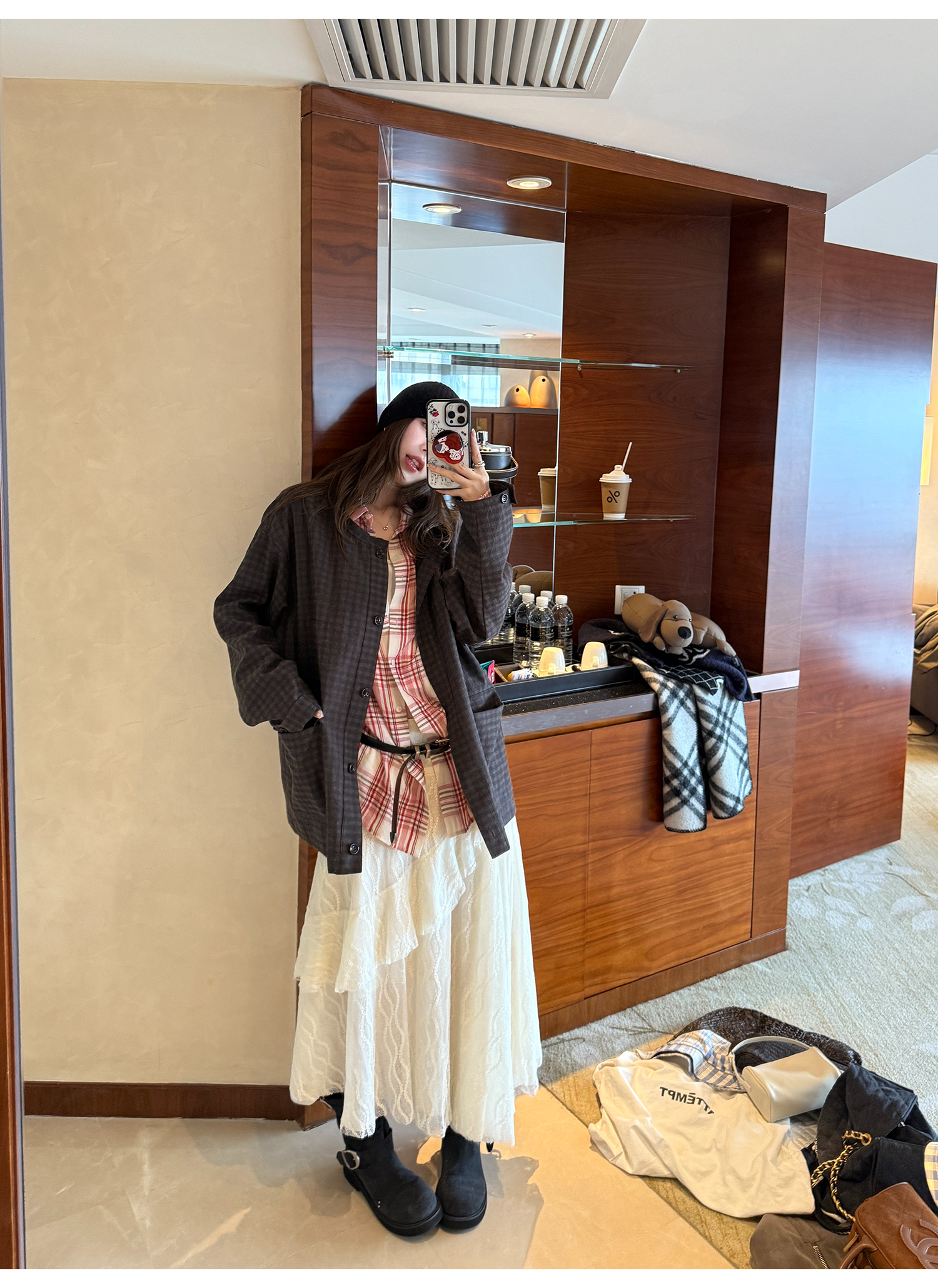 LelyMooch 3段レーススカート フェミニン  LEM220