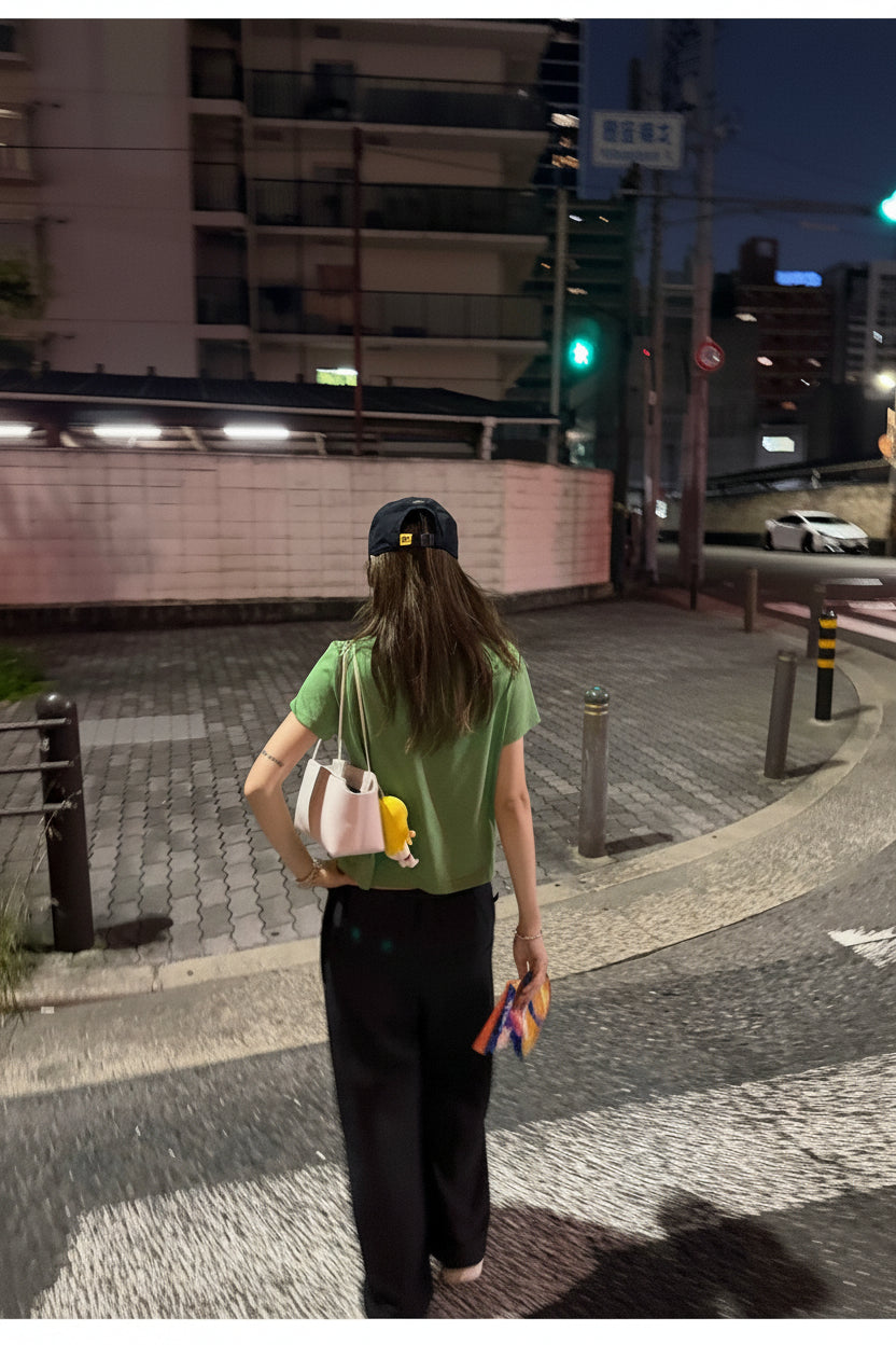 LelyMooch パームツリークロップドTシャツ  LEM376