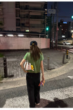 LelyMooch パームツリークロップドTシャツ  LEM376