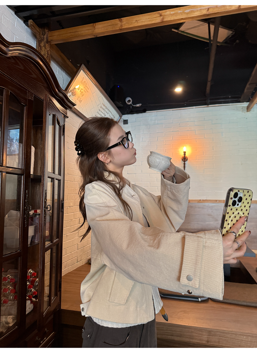 LelyMooch 厚手コーデュロイライダースジャケット LEM245