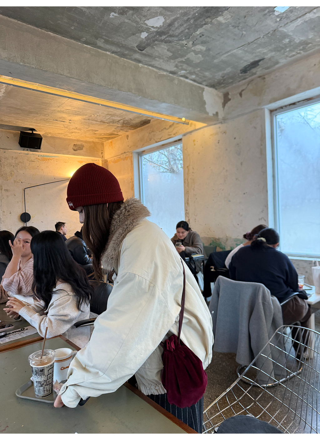 LelyMooch 取り外し襟付き 中綿ショートアウター  LEM305