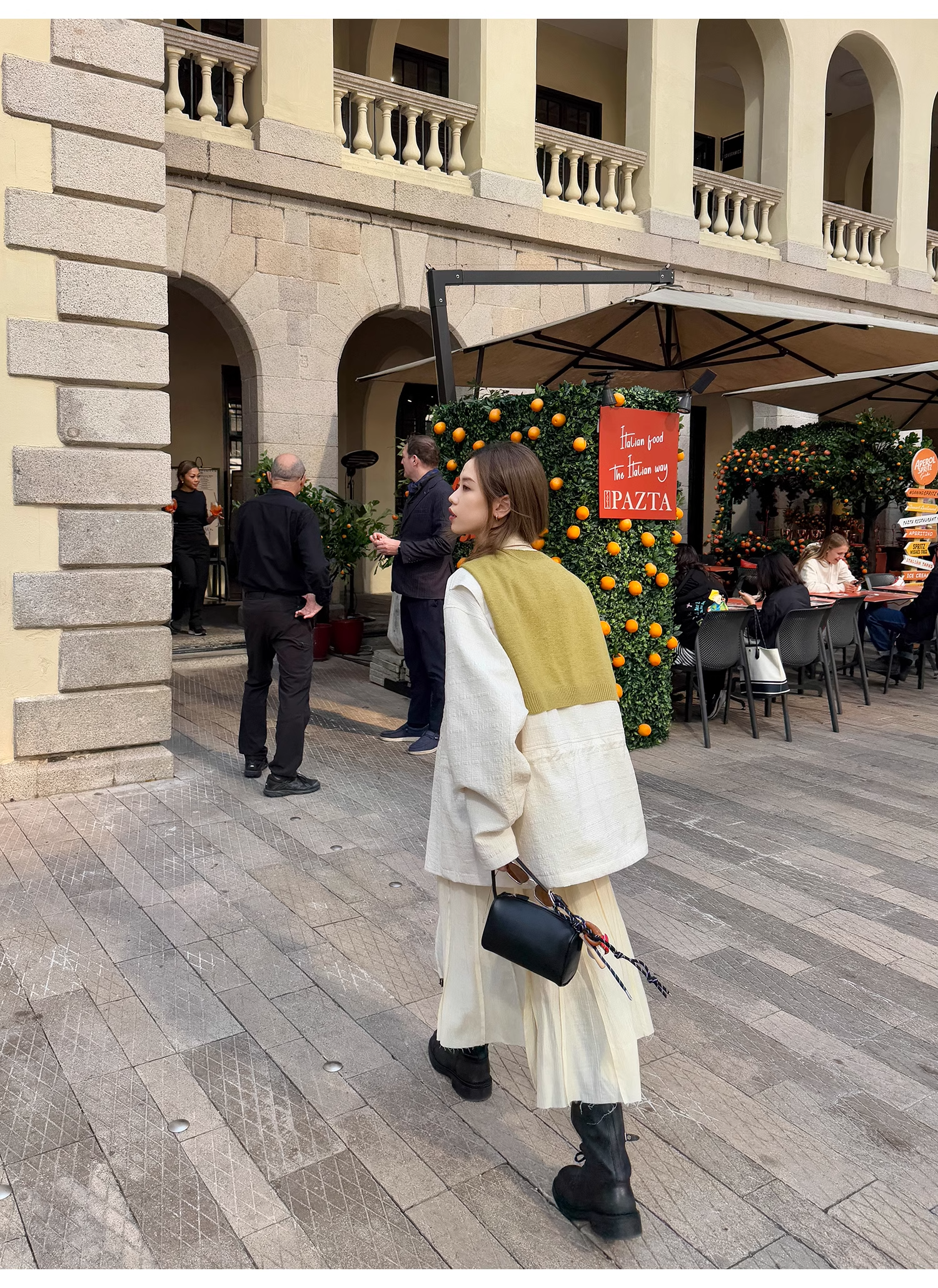 LelyMooch Checkered Trench Coat Midi Length LEM077