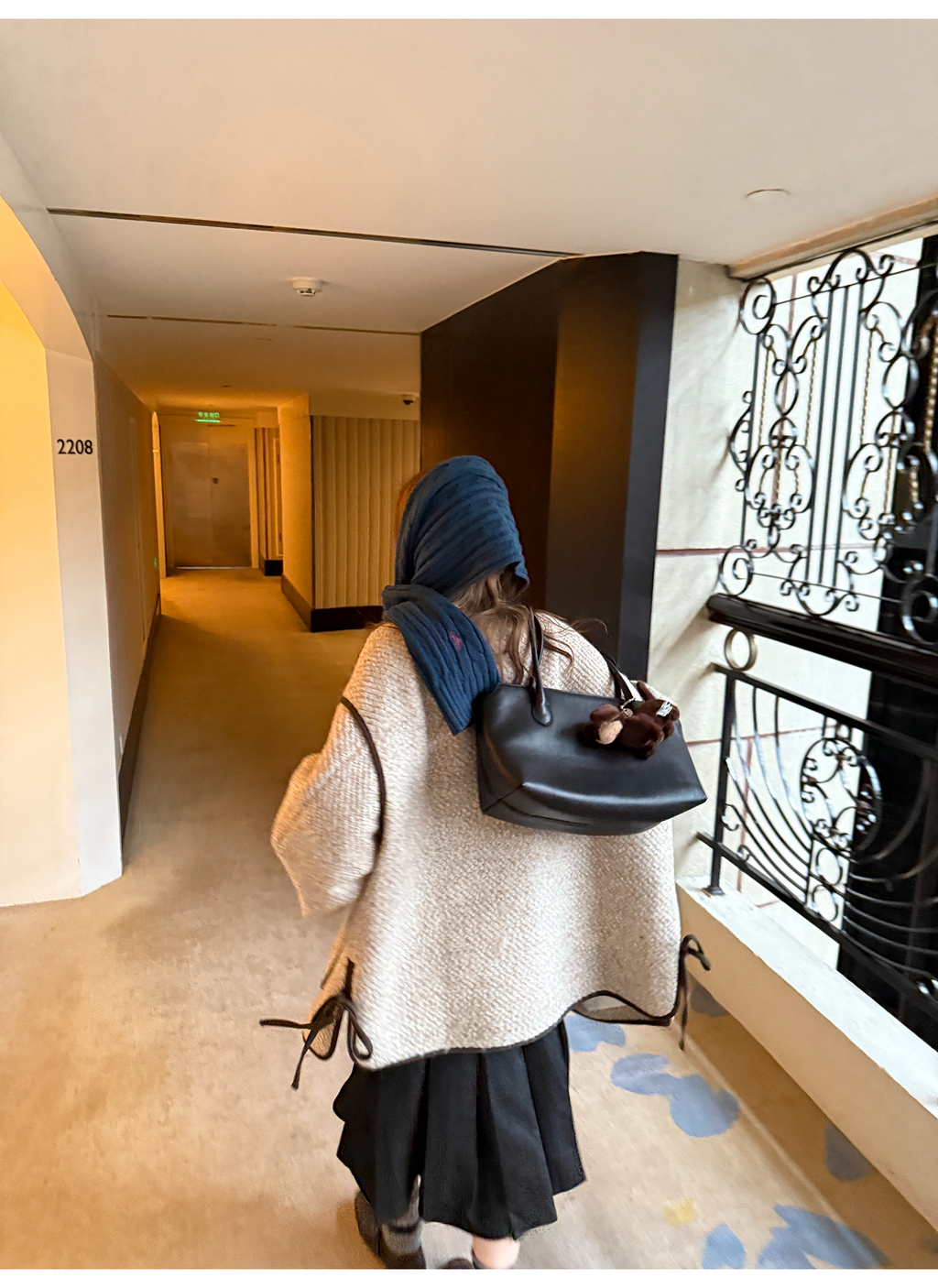 LelyMooch 配色パイピング ループウールジャケット　LEM278