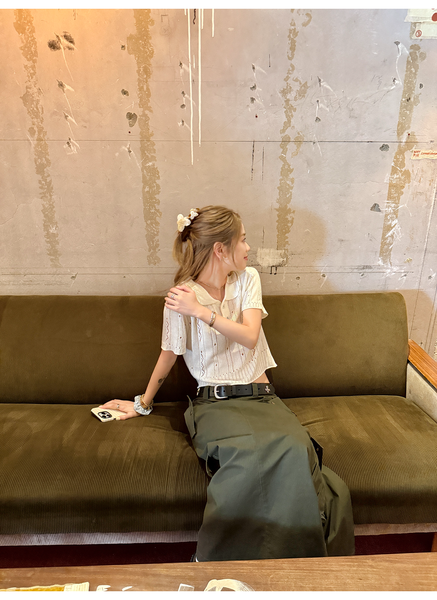 LelyMooch Aラインミディスカート  LEM172