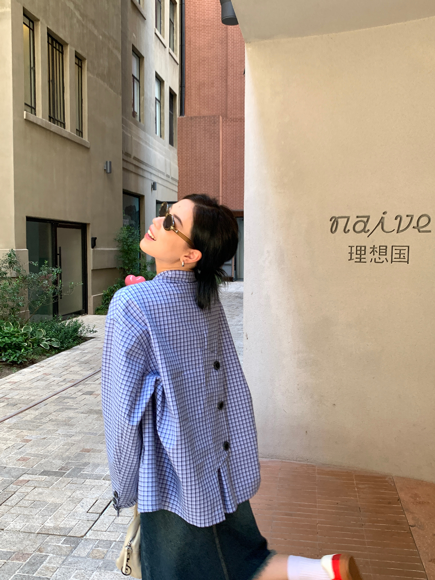 LelyMooch Blue Check Shirt Jacket LEM072