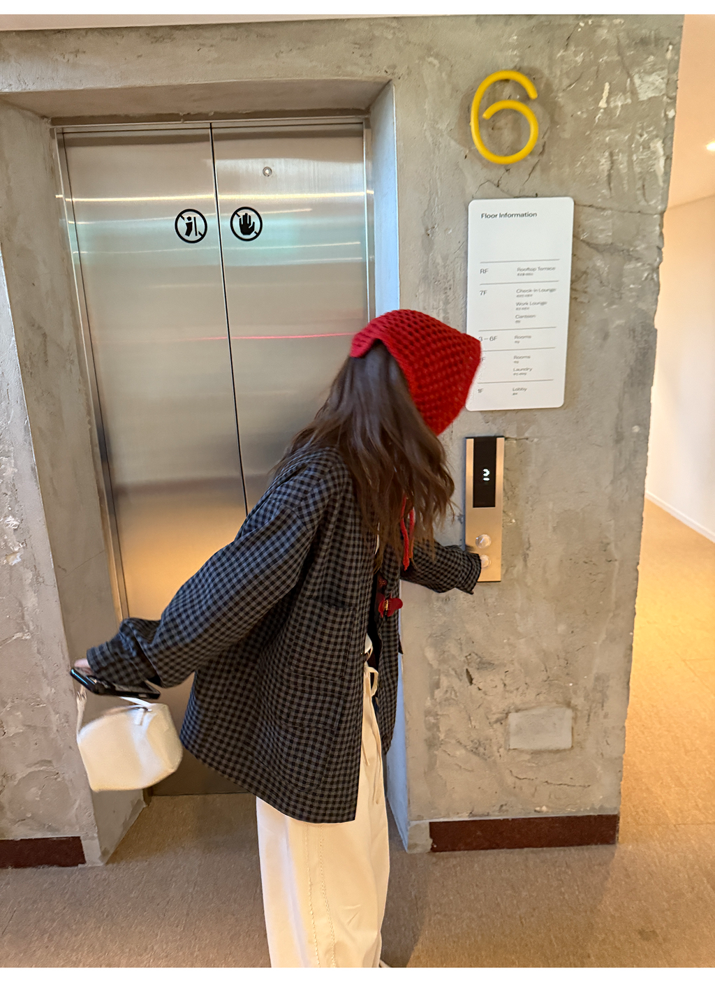 LelyMooch ブラックグレーチェックジャケット  LEM248