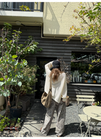 LelyMooch ゆるニットフリンジカーディガン  LEM249