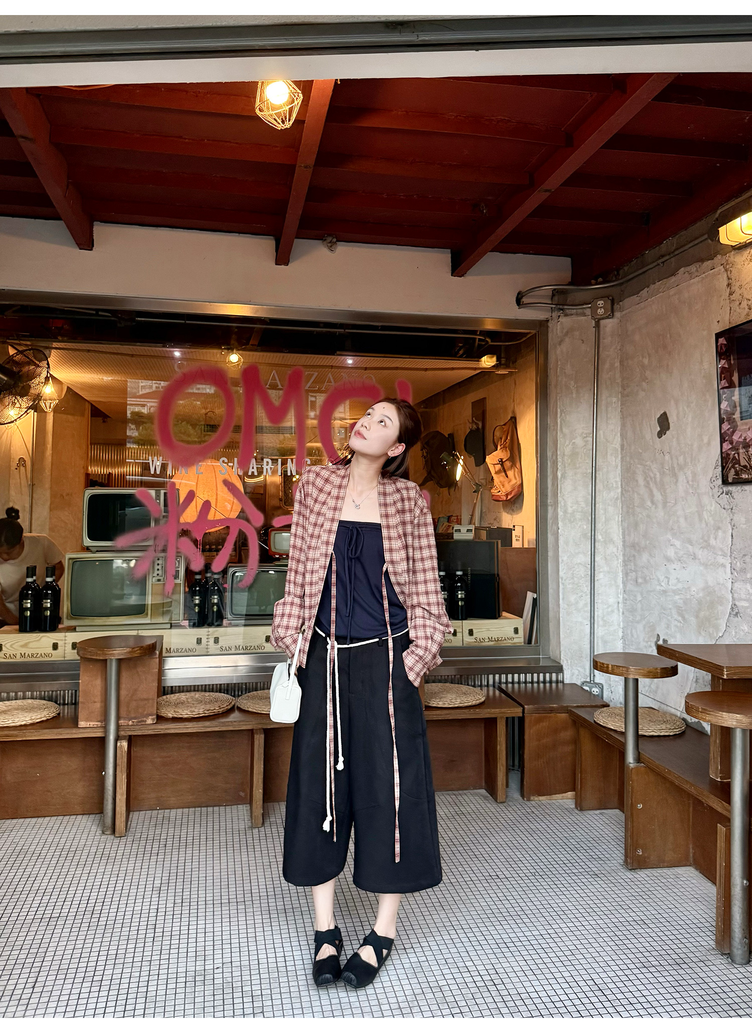 LelyMooch Aライン ワイドパンツ七分丈  LEM202