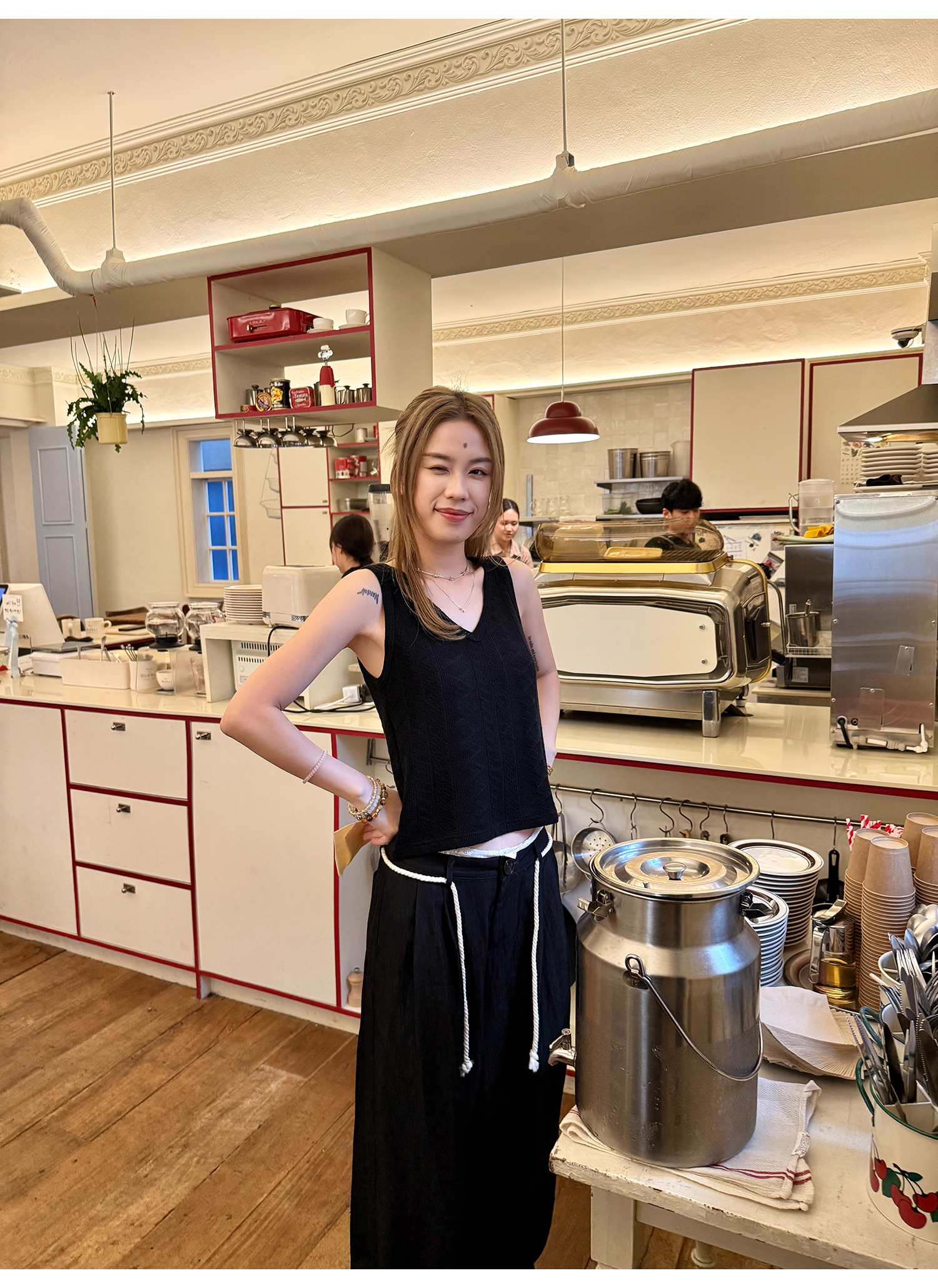 LelyMooch リボン付とろみパンツ　LEM167