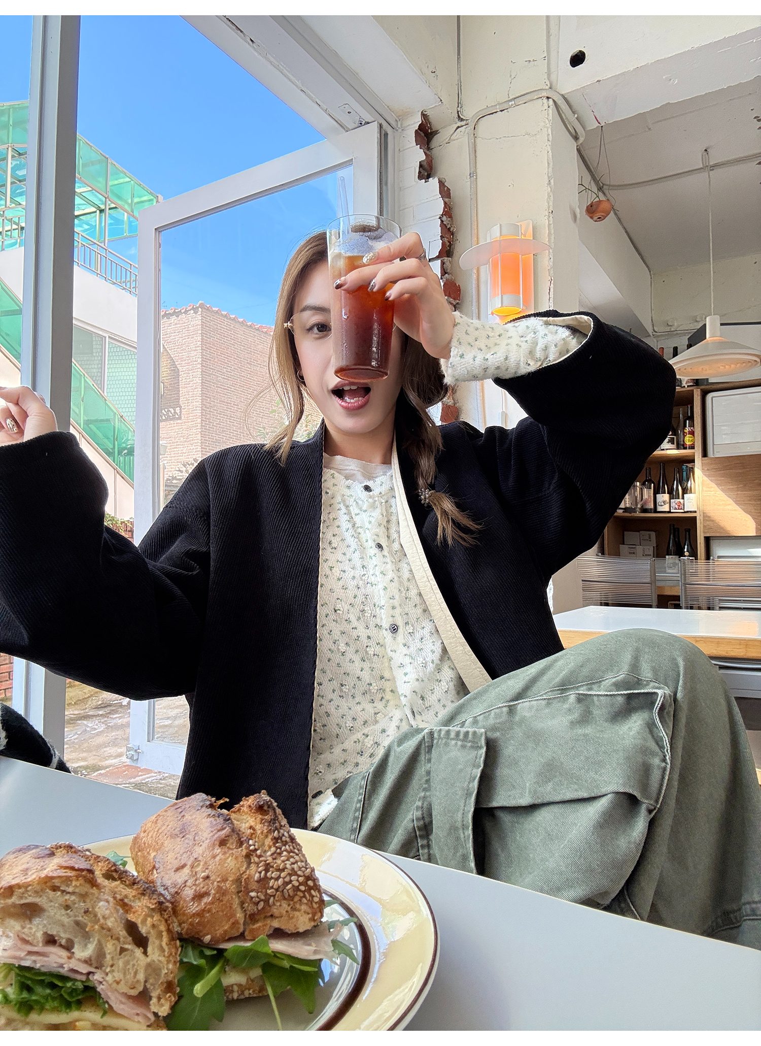 LelyMooch 花柄ふわもちニット　LEM254