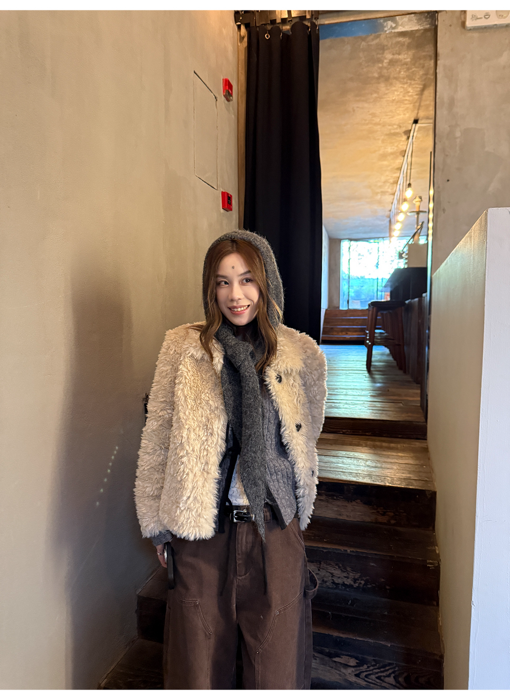 LelyMooch もこもこボアフードコート  LEM269