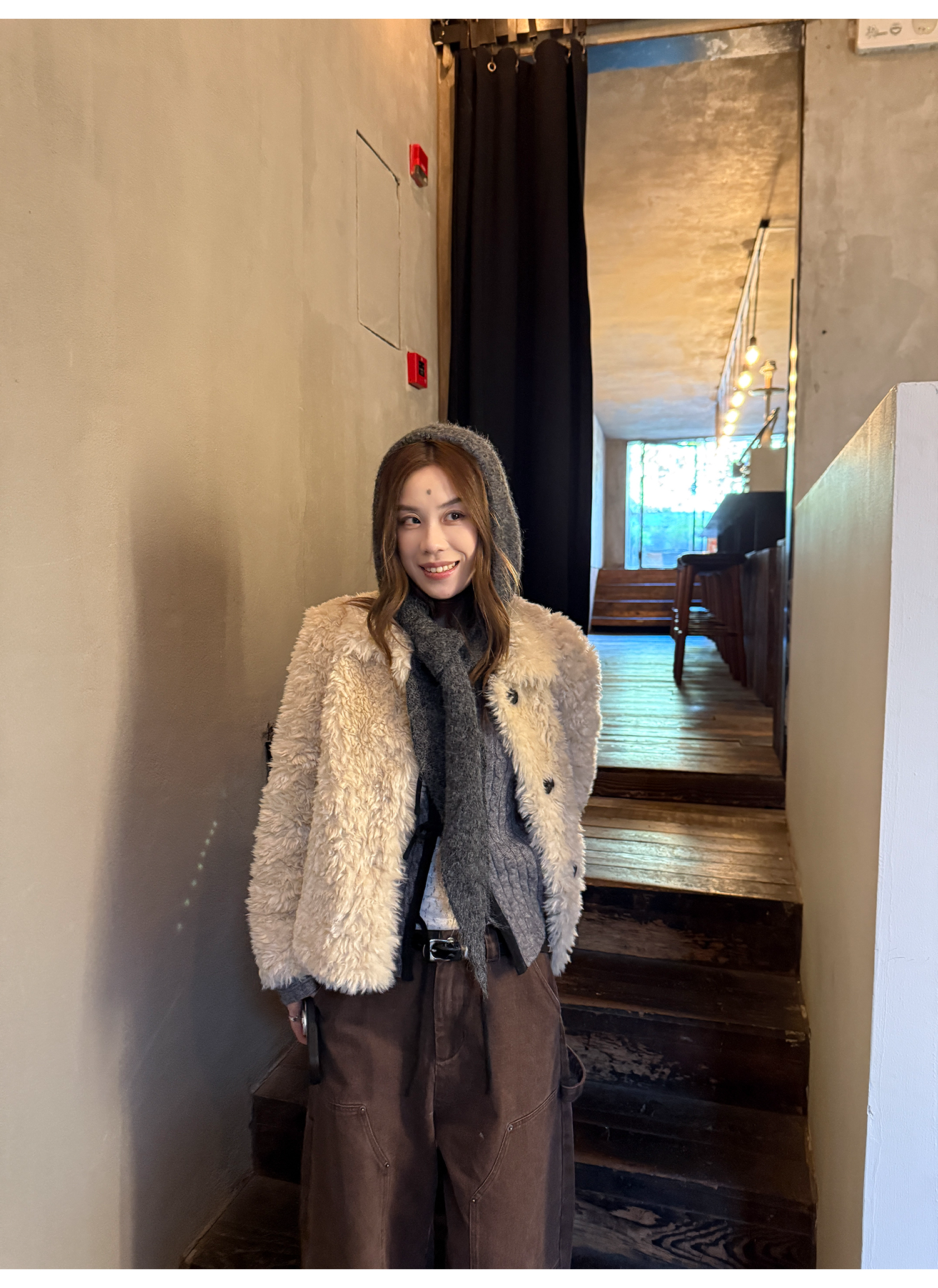 LelyMooch もこもこボアフードコート  LEM269