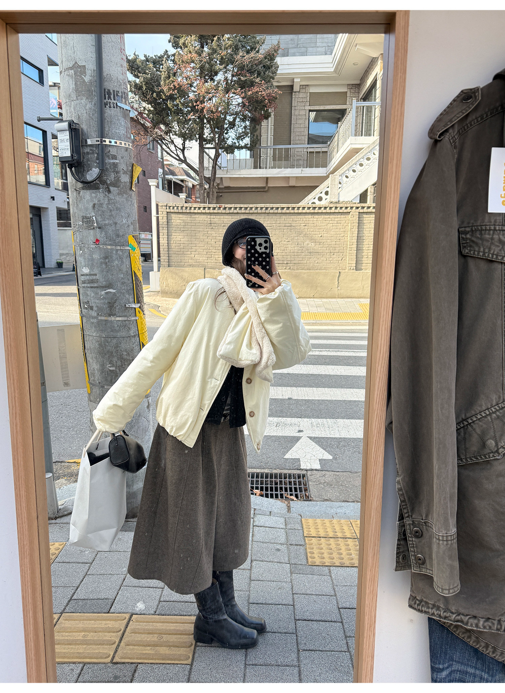 LelyMooch ブラウン系 ウール混 バルーンパンツ  LEM311