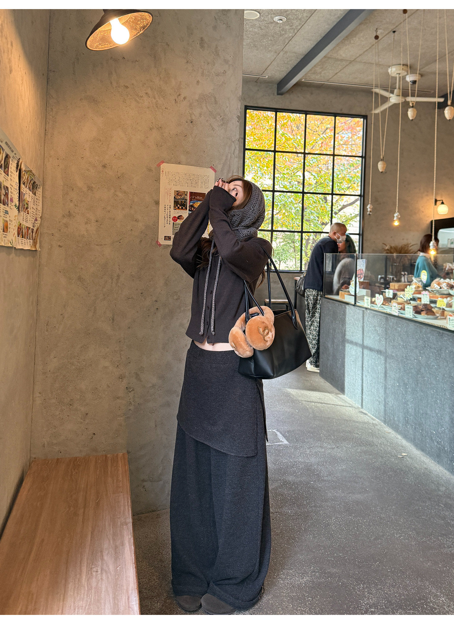 LelyMooch レイヤード風 ワイドパンツ  LEM283