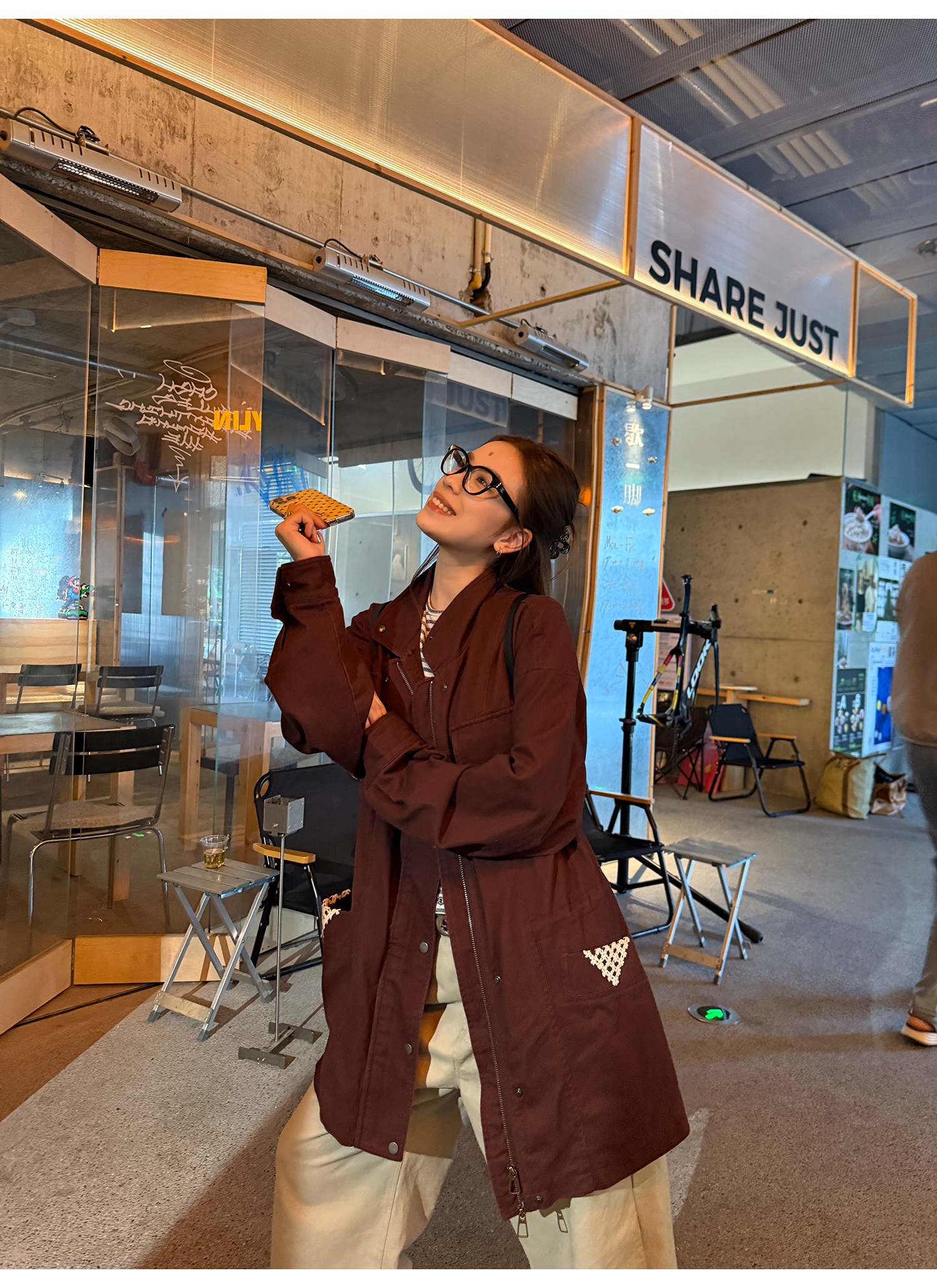 LelyMooch ゆるっとフリースワークジャケット  LEM242