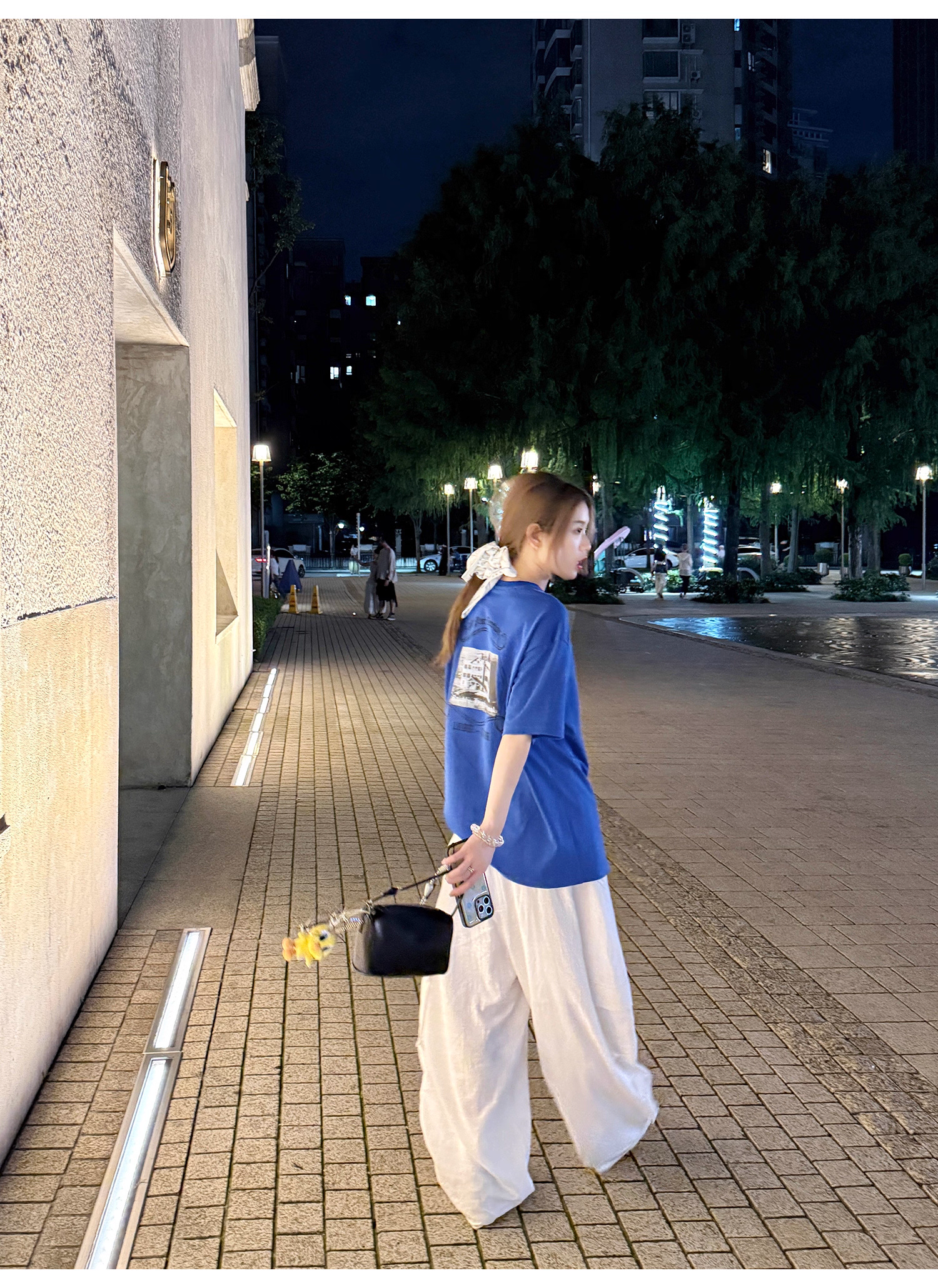 LelyMooch ストリート白ワイルドパンツ  LEM190