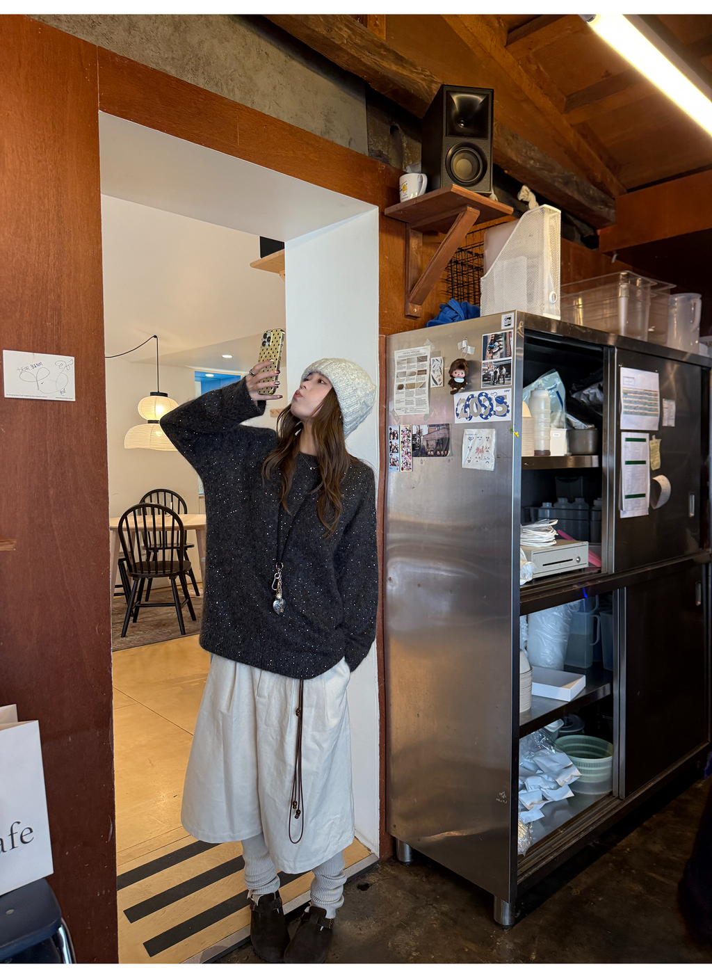 LelyMooch スパンコール入りカシミヤ混ニット  LEM267