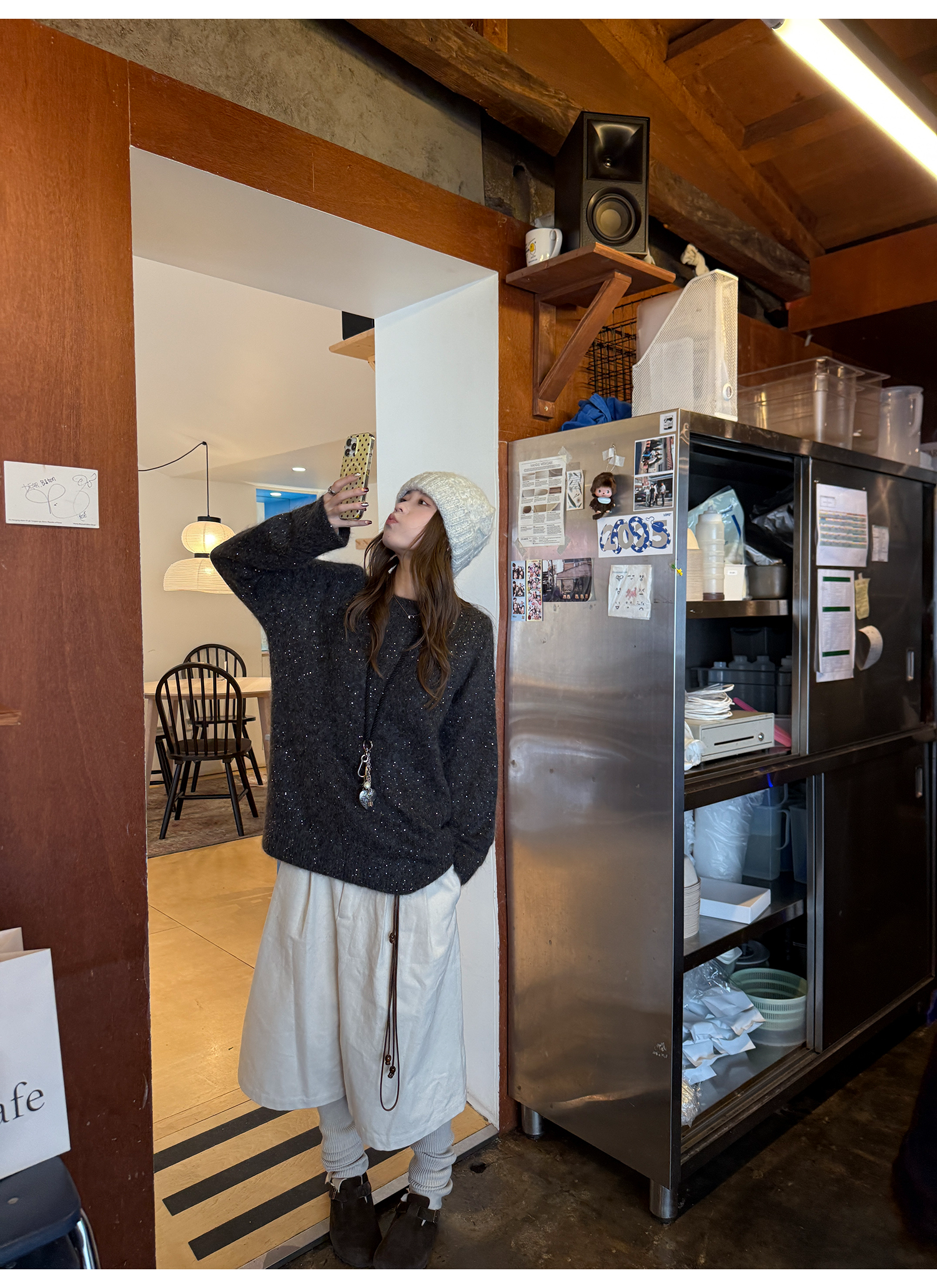 LelyMooch スパンコール入りカシミヤ混ニット  LEM267