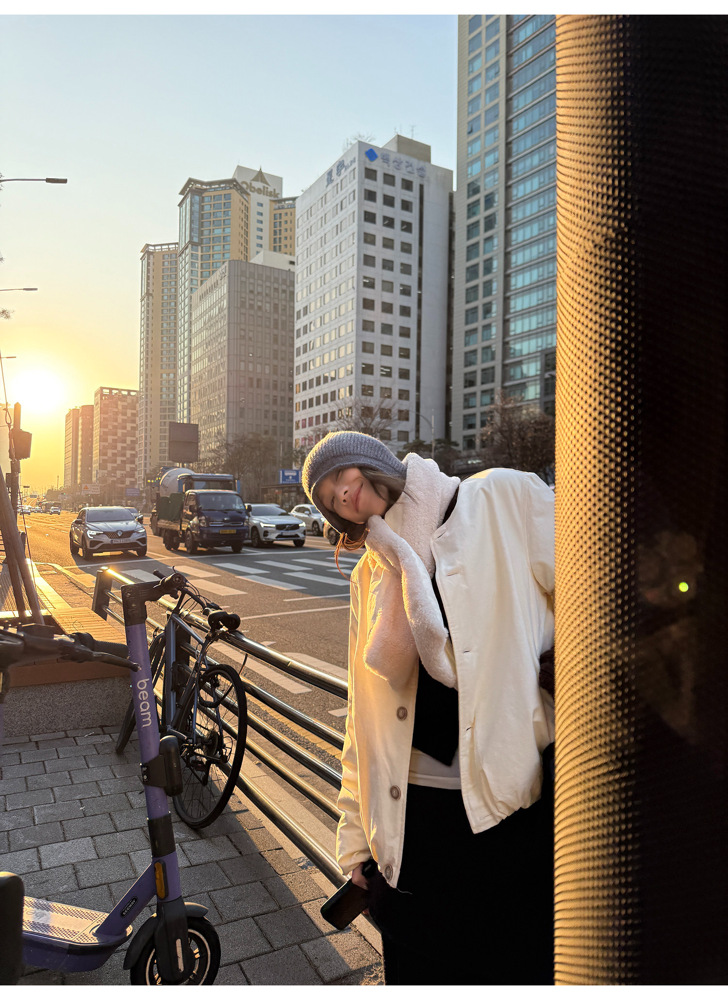 LelyMooch マフラー付き 中綿ブルゾン  LEM306